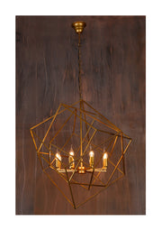 Vintage Light Geometric Pendant with Eight Lights