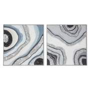 Agate Allure Hand Painted Framed Diptych