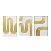 Bold Bands Hand Painted Framed Triptych