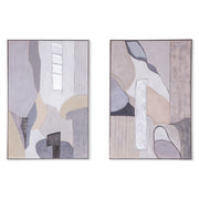 Desert Mirage Hand Painted Framed Diptych