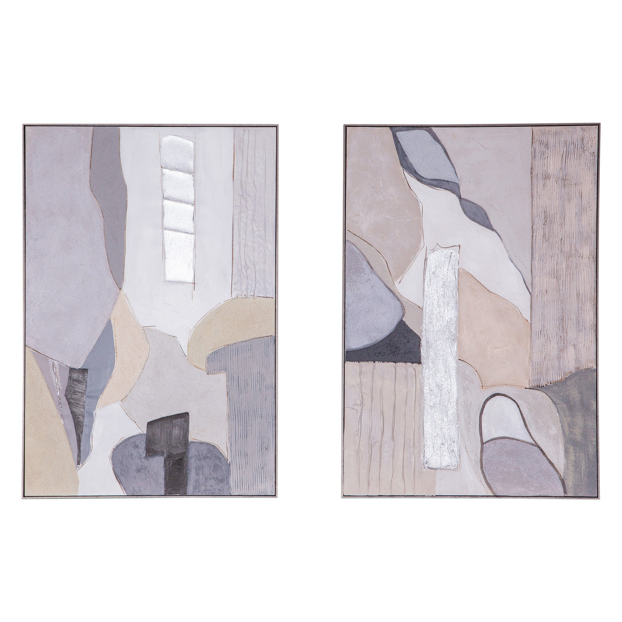 Desert Mirage Hand Painted Framed Diptych