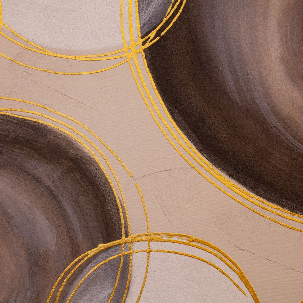 Gilded Globes Hand Painted Framed Triptych