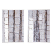 Nature Canvas Hand Painted Framed Diptych