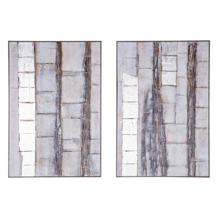 Nature Canvas Hand Painted Framed Diptych