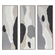 Ripped Reflections Hand Painted Framed Triptych