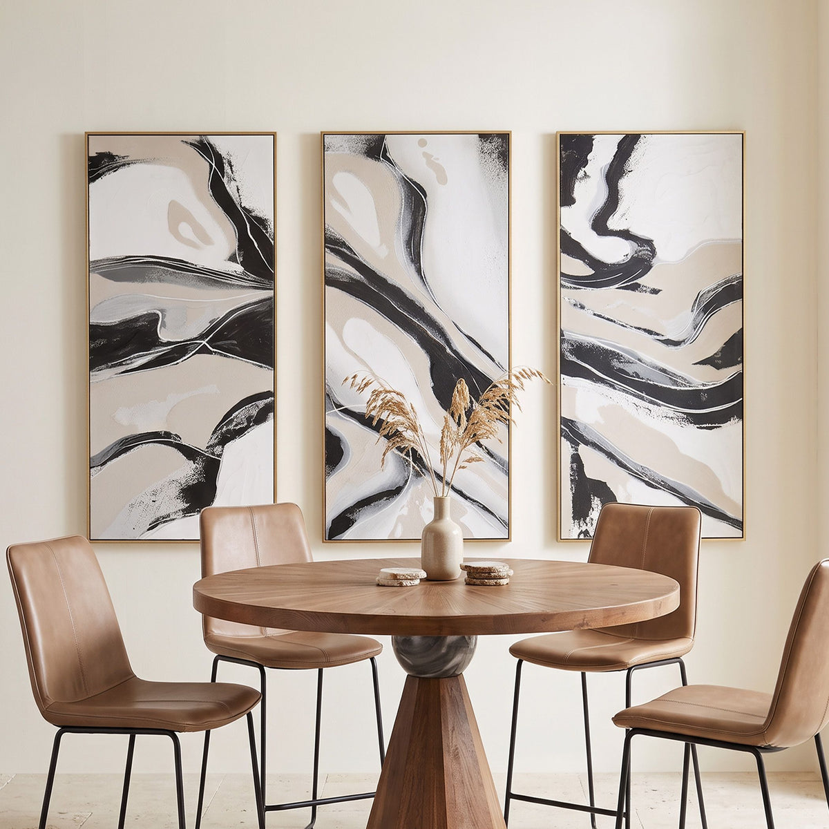 Palette Serenity Hand Painted Framed Triptych - image 2