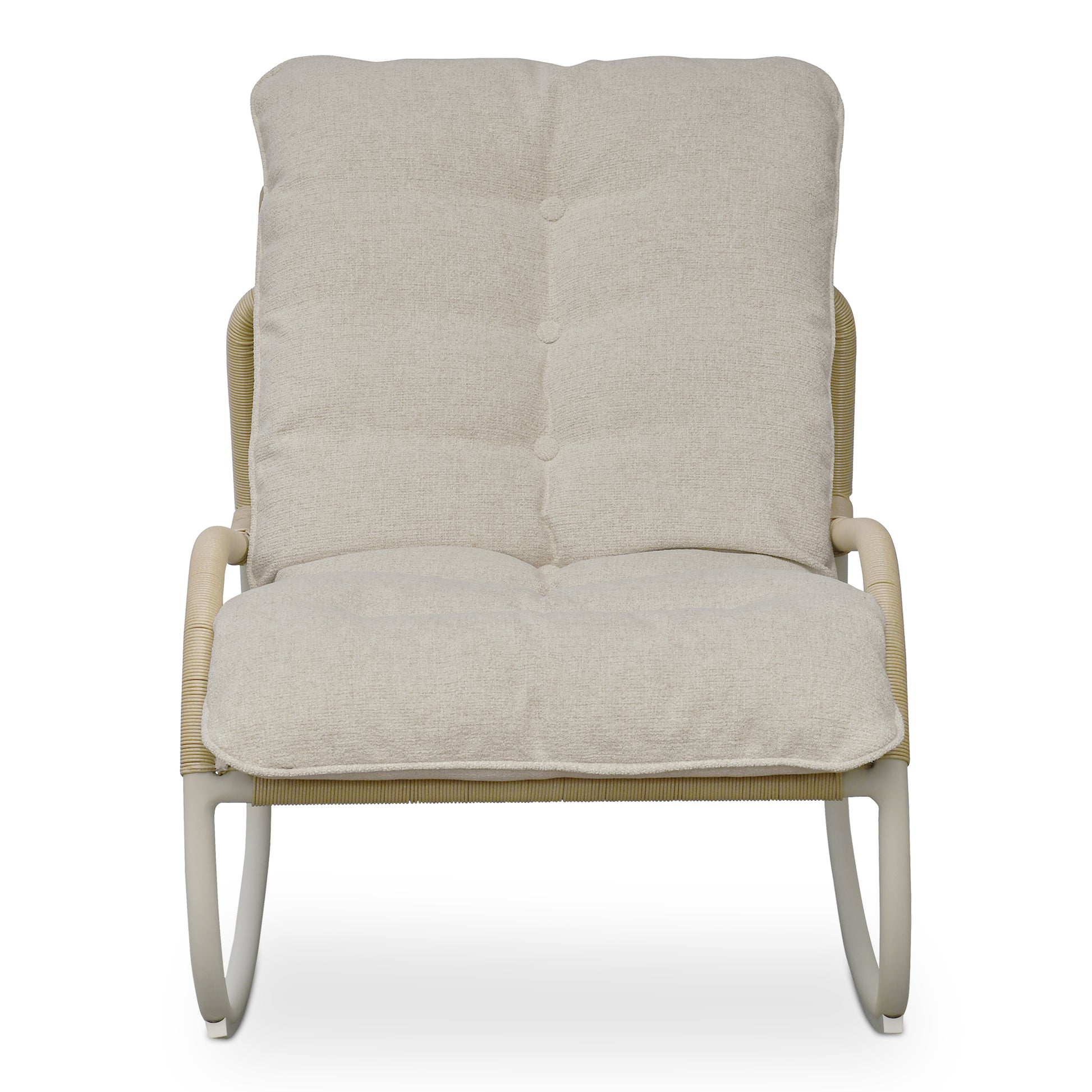 Lyra Outdoor Rocking Chair Beige by Moe's Home Collection