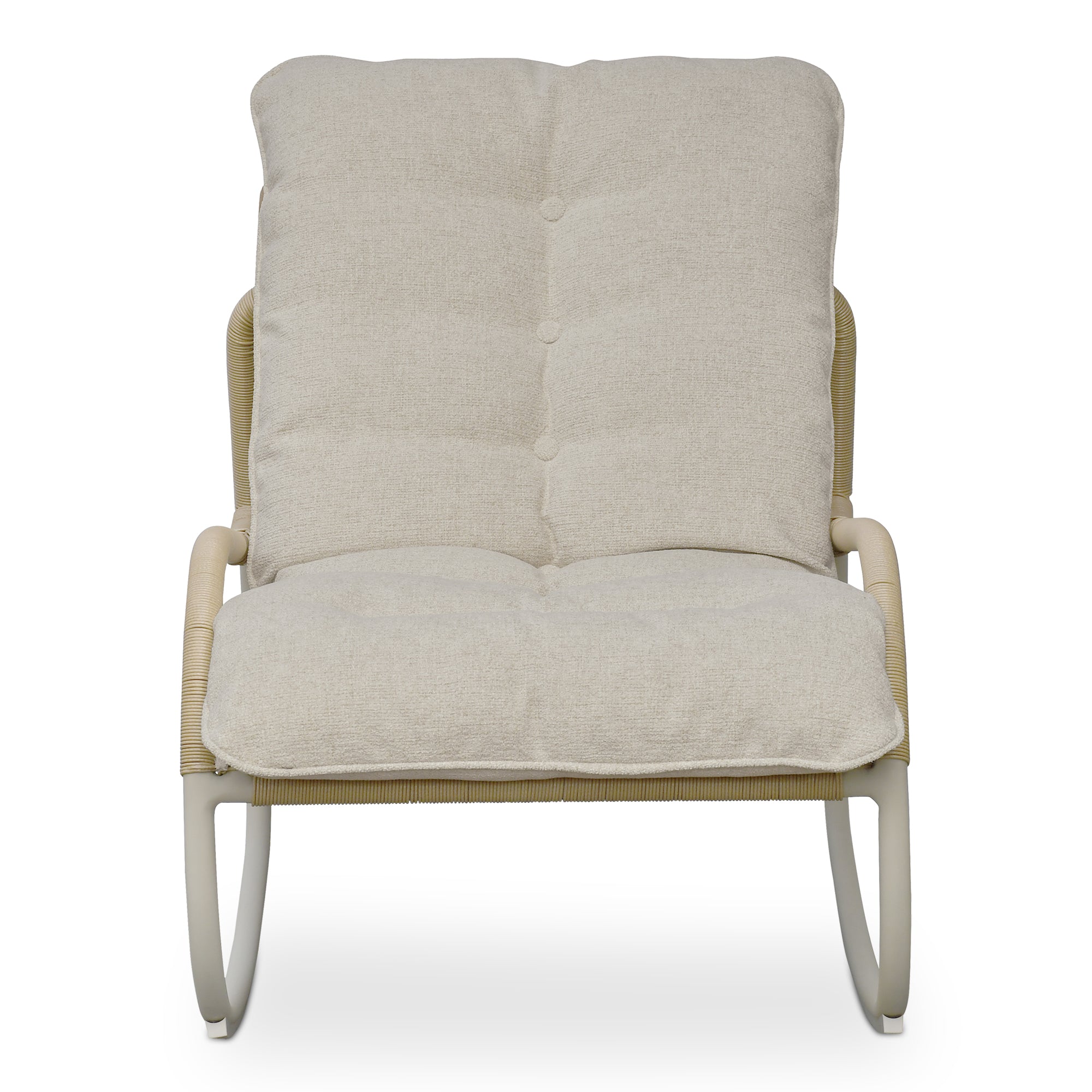 Lyra Outdoor Rocking Chair Beige by Moe's Home Collection