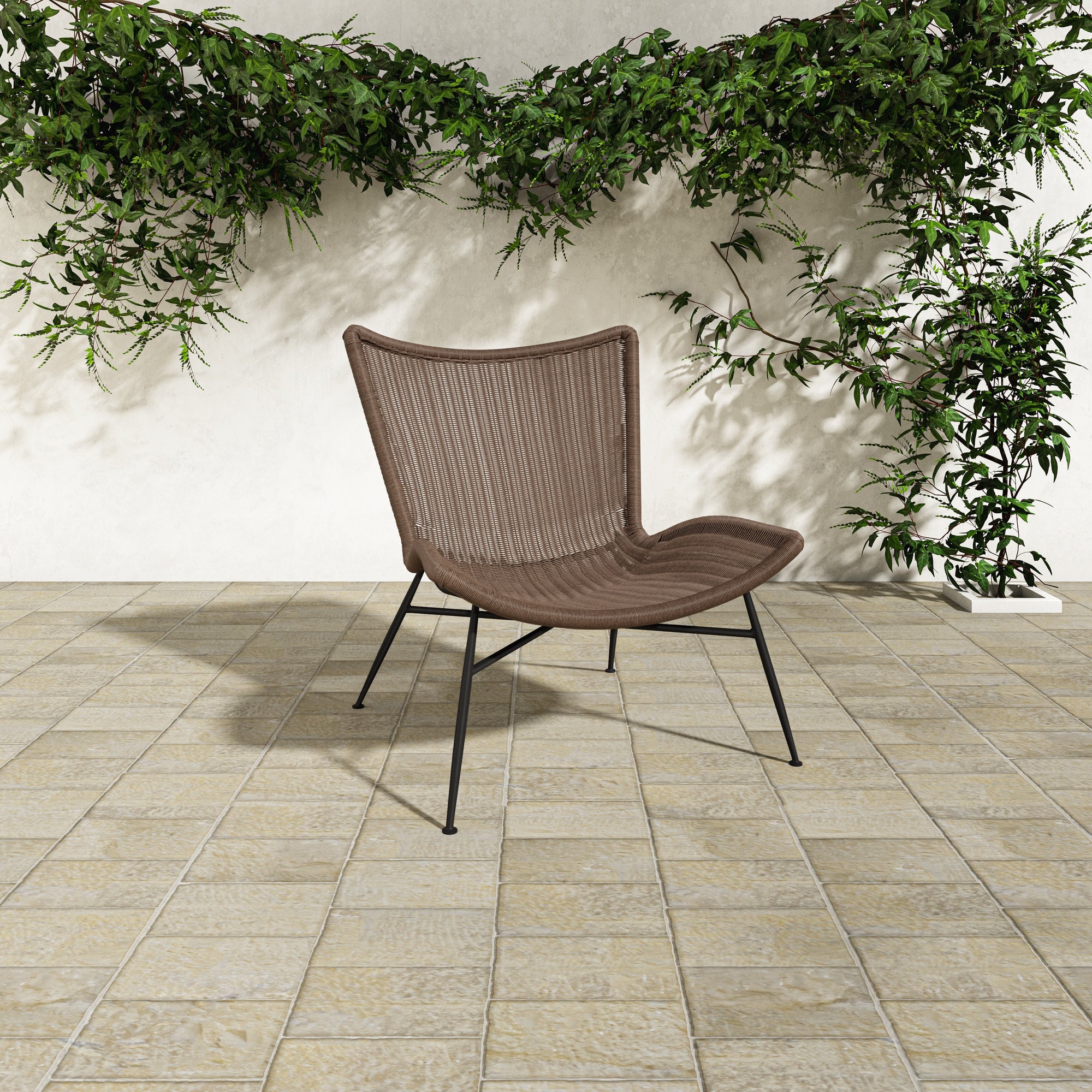 Paige Outdoor Accent Chair Brown by Moe's Home Collection - view 2