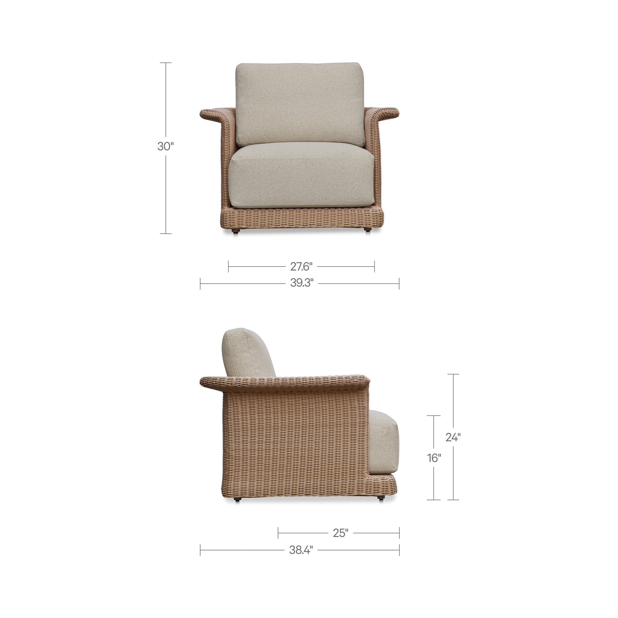 Meredith Outdoor Accent Chair Beige by Moe's Home Collection - view 5