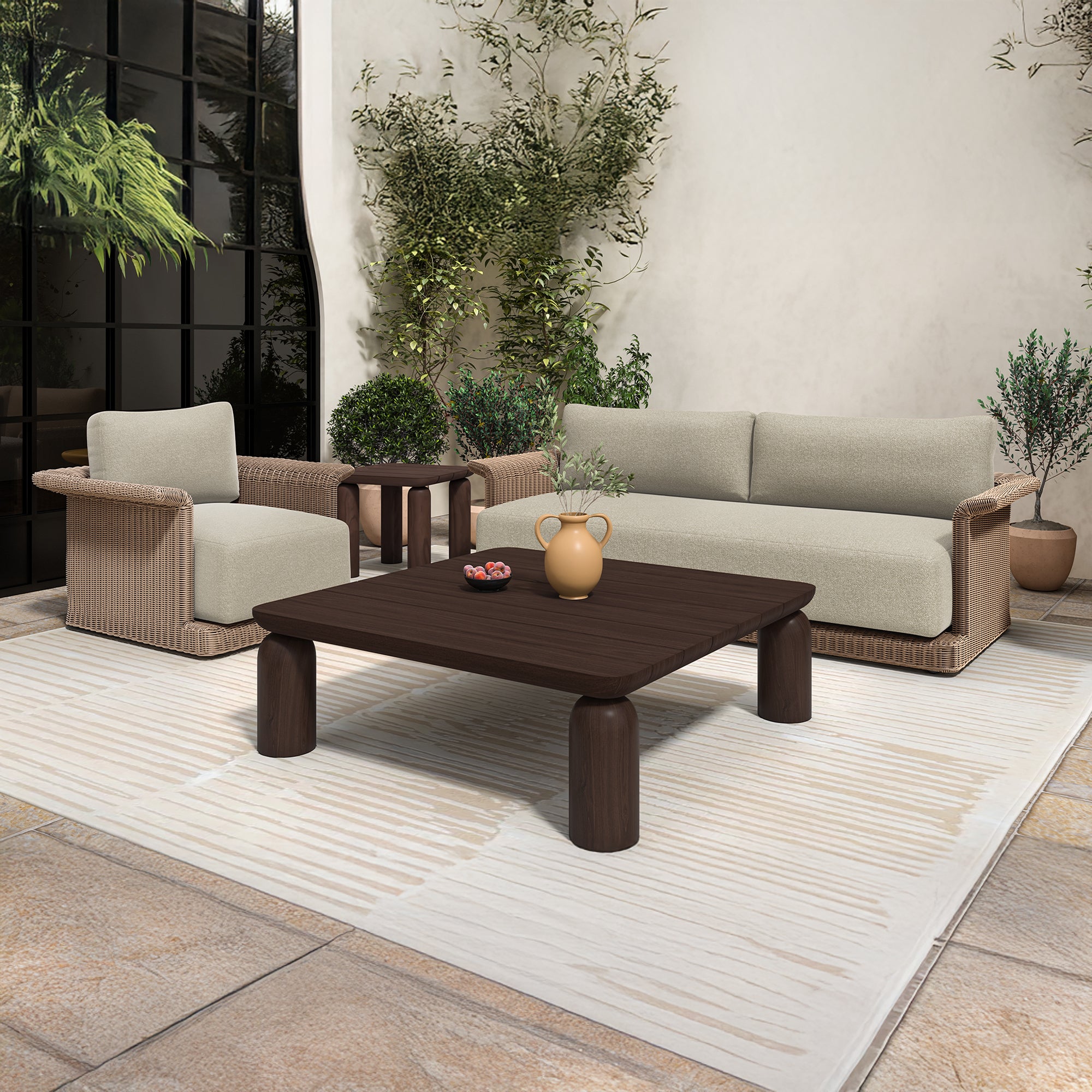 Meredith Outdoor Sofa Beige by Moe's Home Collection - view 4