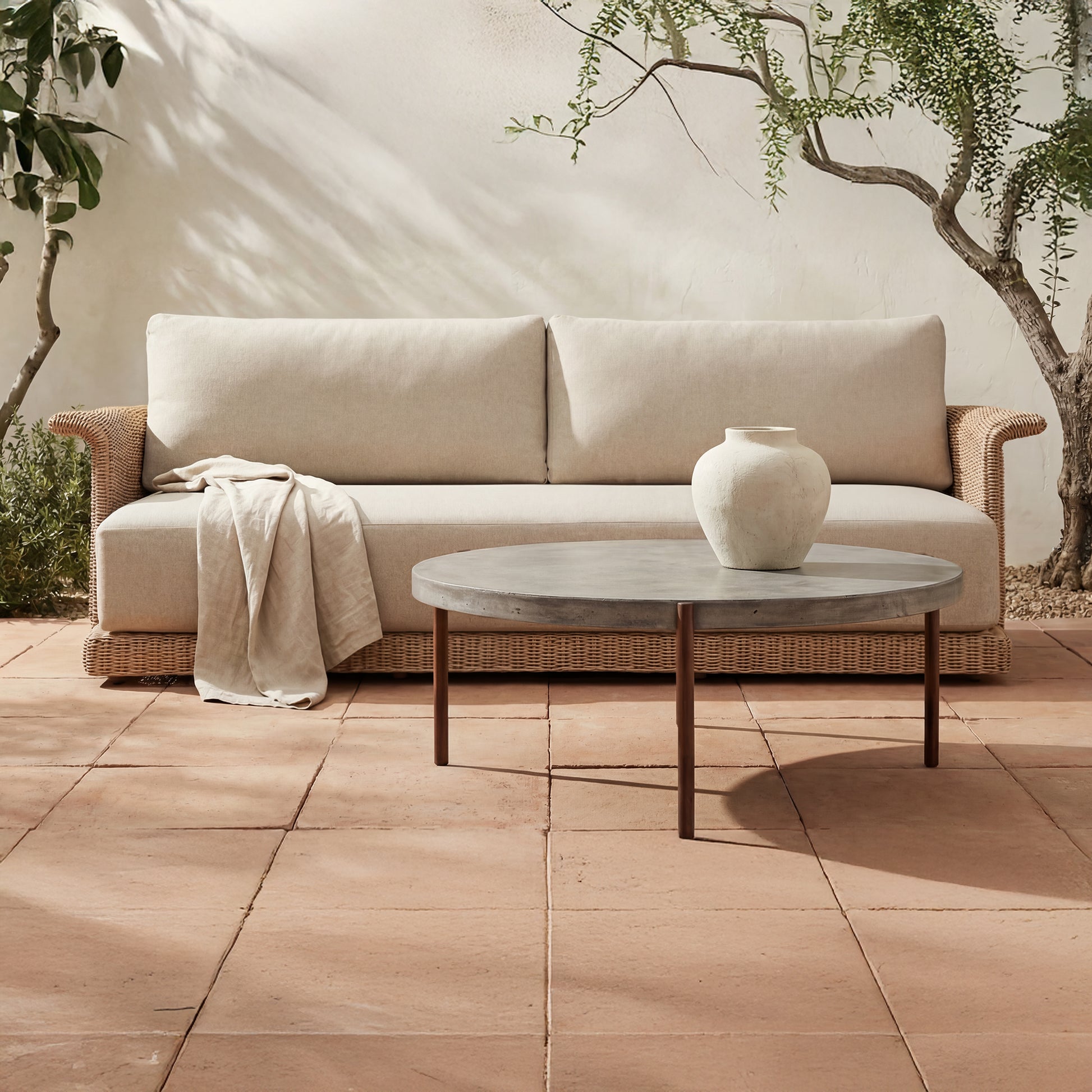 Meredith Outdoor Sofa Beige by Moe's Home Collection - view 2