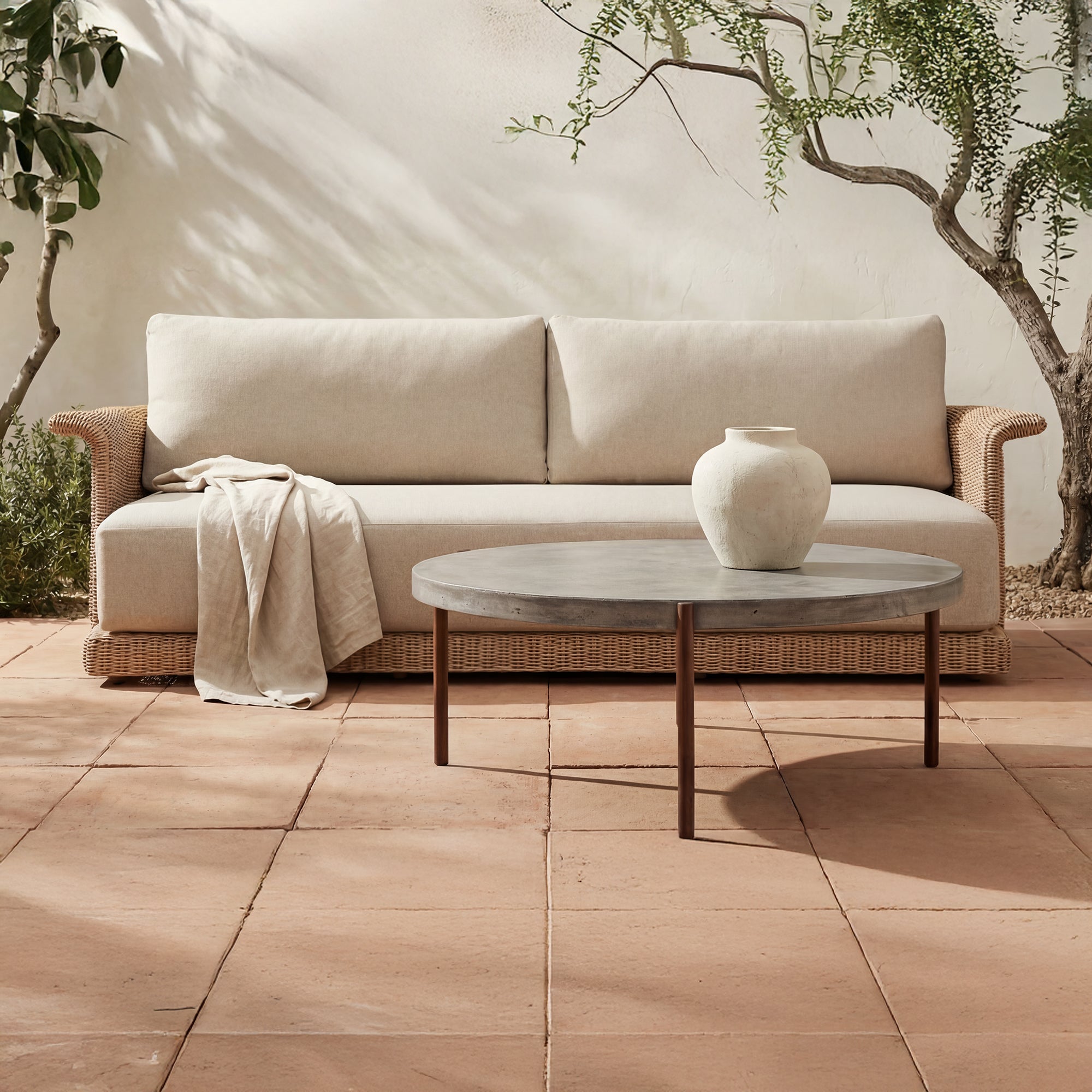 Meredith Outdoor Sofa Beige by Moe's Home Collection - view 2