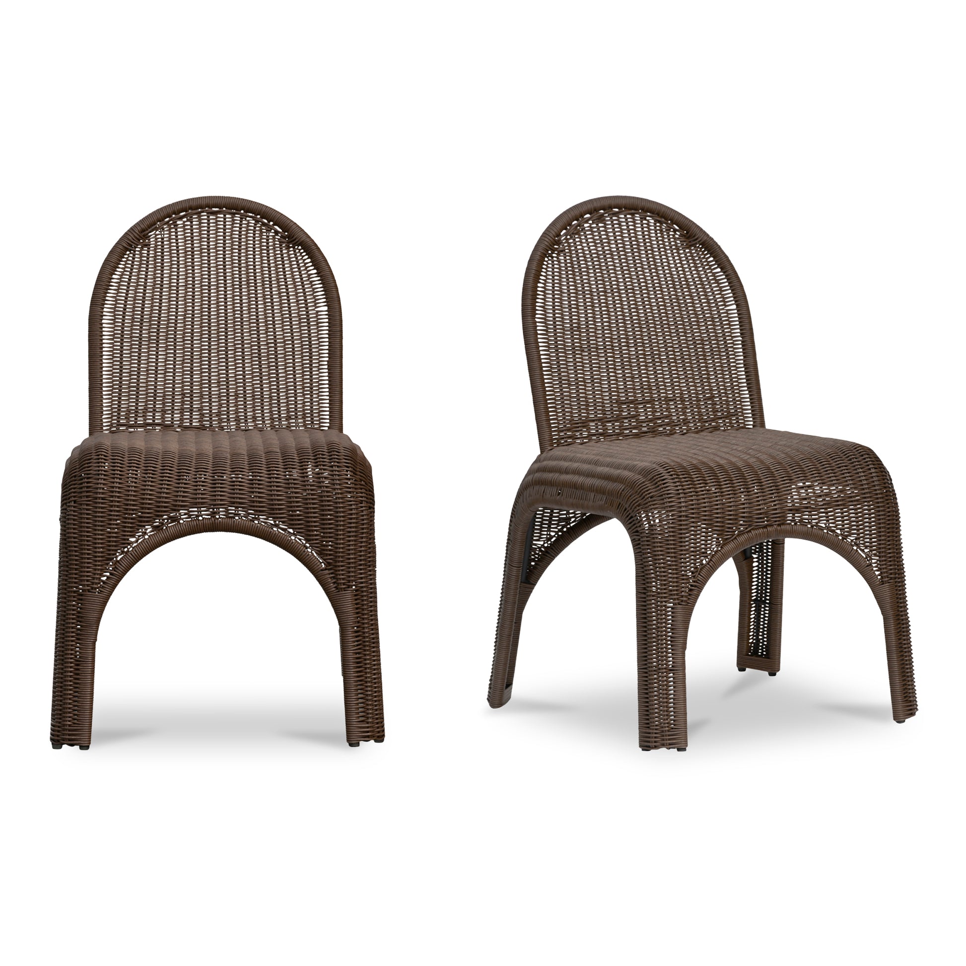 Kendall Outdoor Dining Chair Brown-Set of Two by Moe's Home Collection