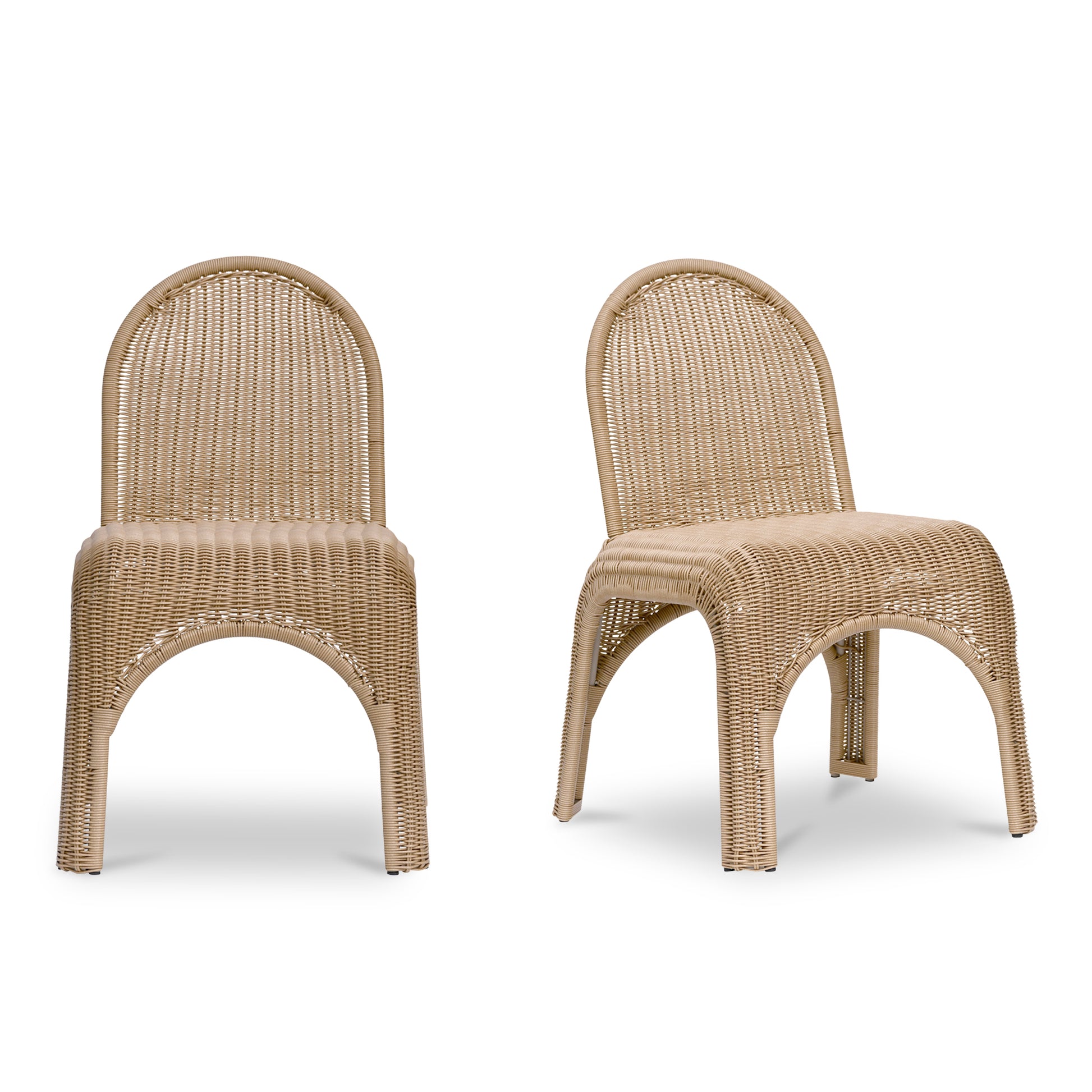Kendall Outdoor Dining Chair Natural-Set of Two by Moe's Home Collection