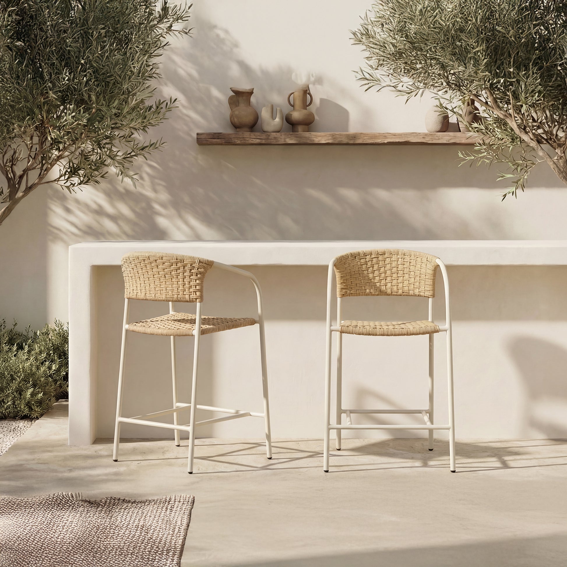 Zola Outdoor Counter Chair Natural by Moe's Home Collection - view 3