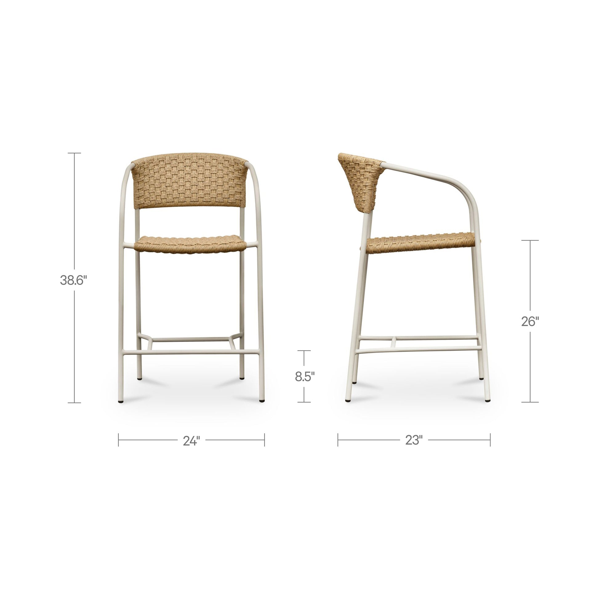 Zola Outdoor Counter Chair Natural by Moe's Home Collection - view 4