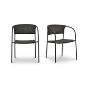 Zola Outdoor Dining Chair Dark Brown-Set Of Two by Moe's Home Collection