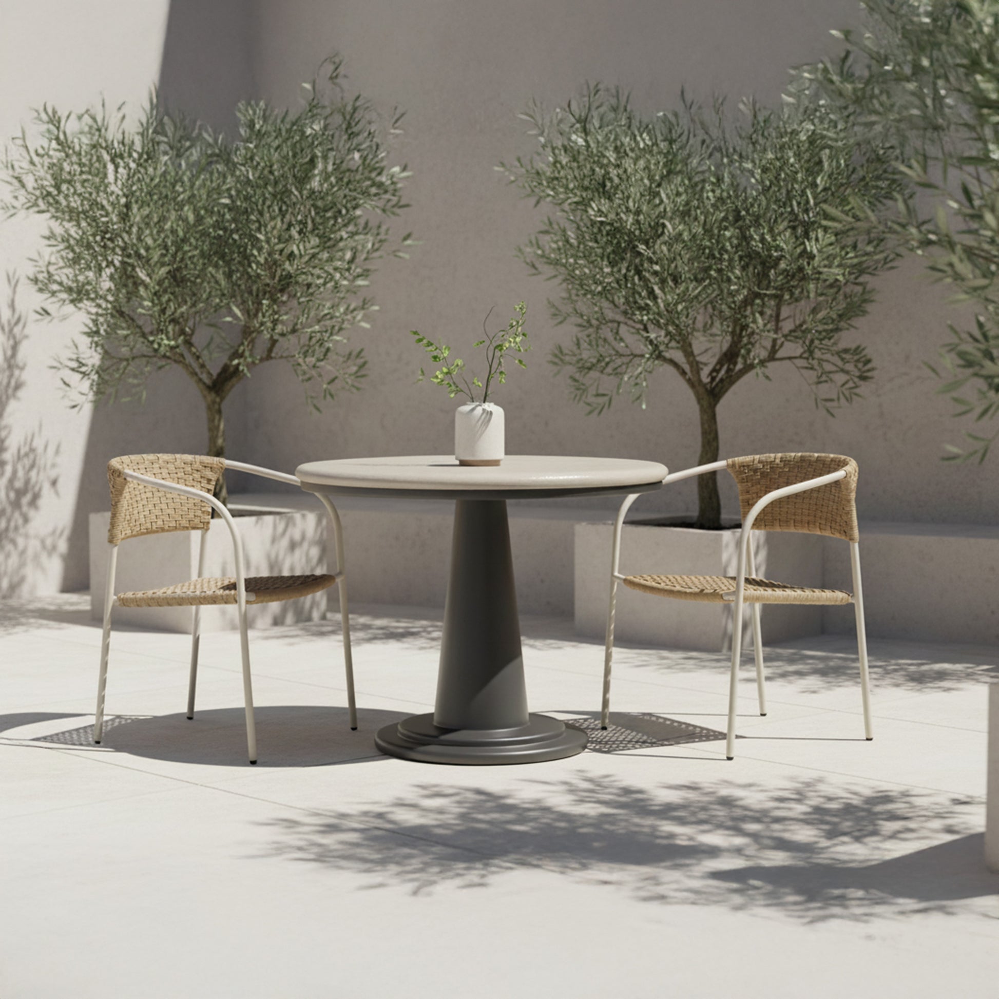 Zola Outdoor Dining Chair Natural-Set Of Two by Moe's Home Collection - view 2
