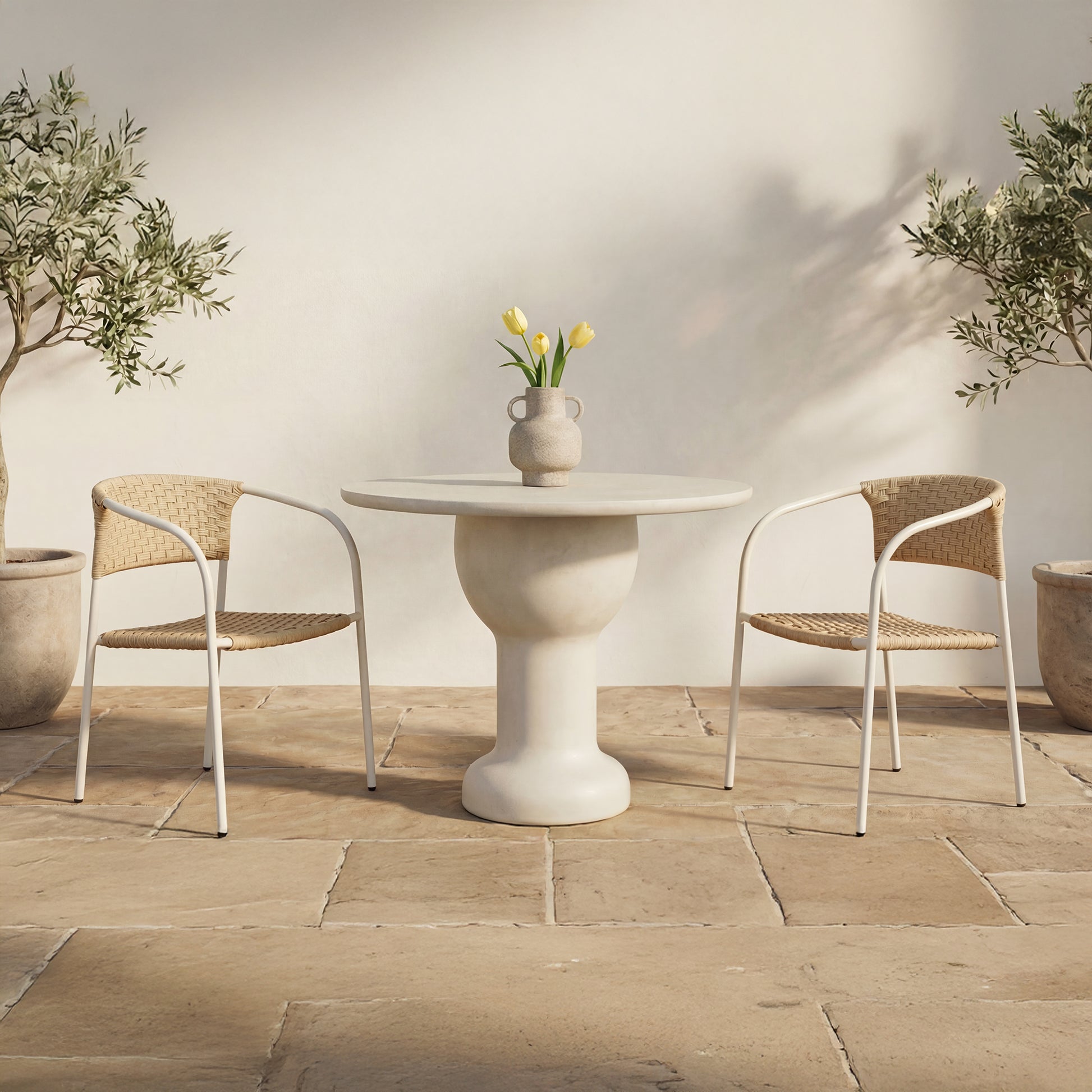 Zola Outdoor Dining Chair Natural-Set Of Two by Moe's Home Collection - view 3