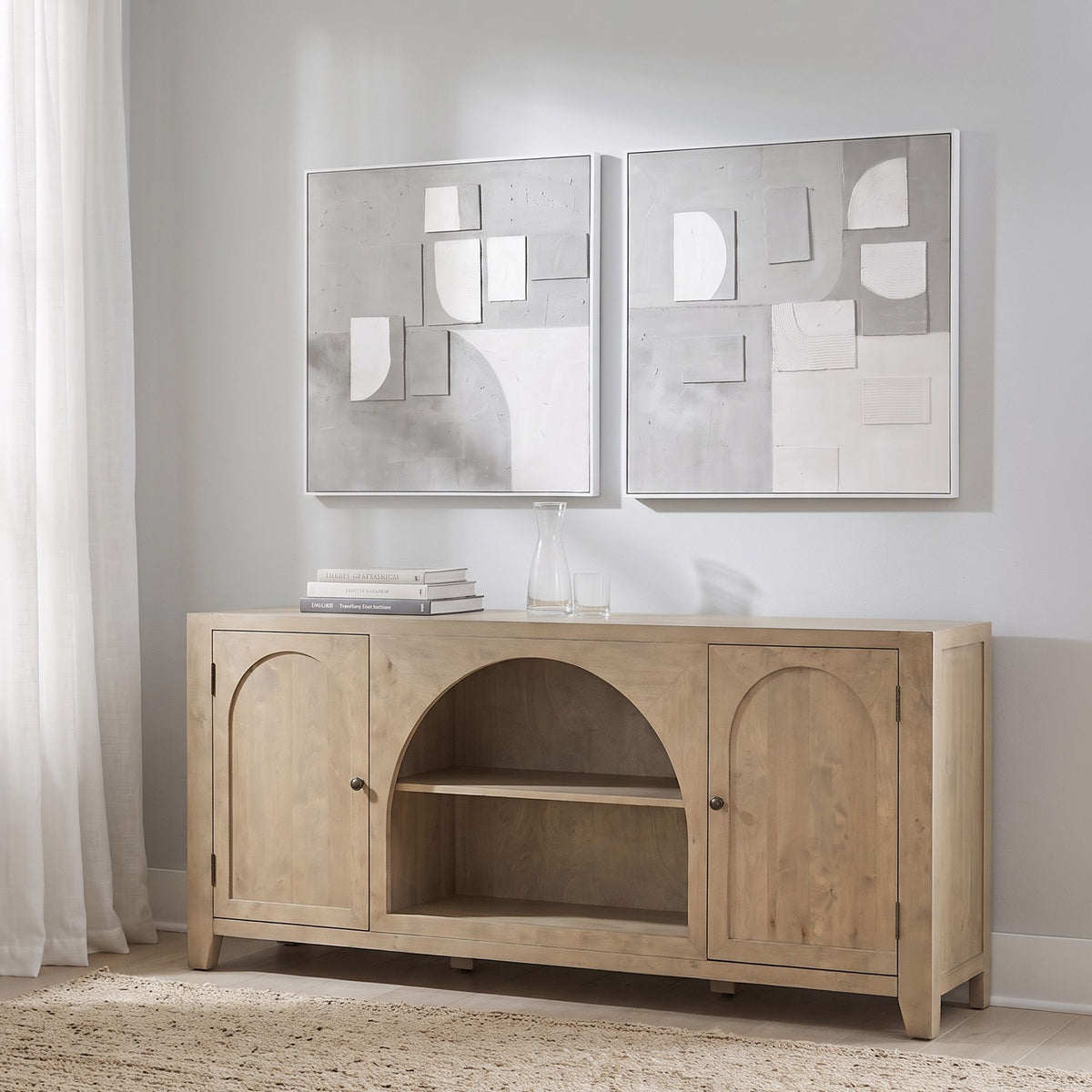 Grassroots Mission 80" Sideboard in Gray Birch - image 3