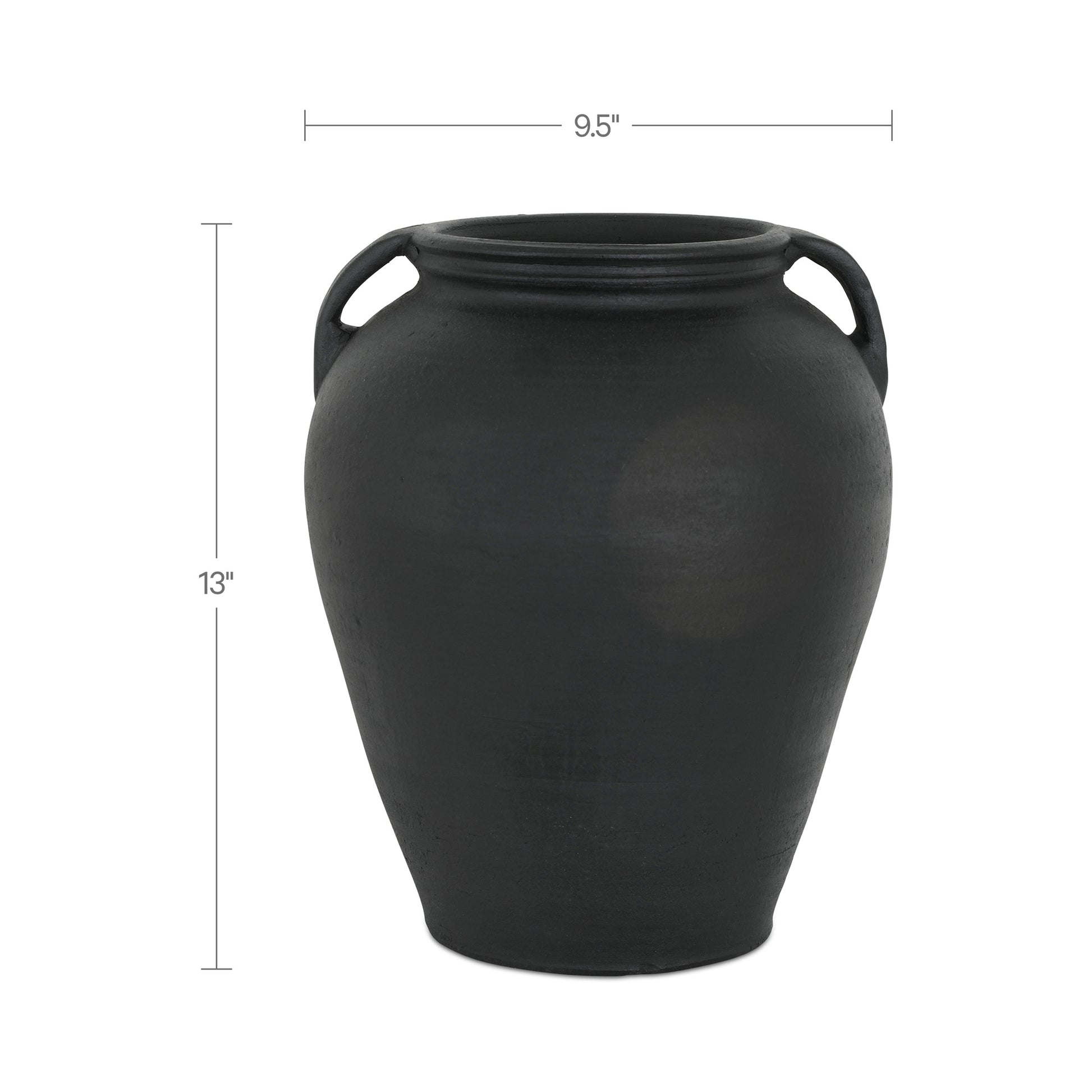 Jovi Vase Black Terracotta by Moe's Home Collection - view 4