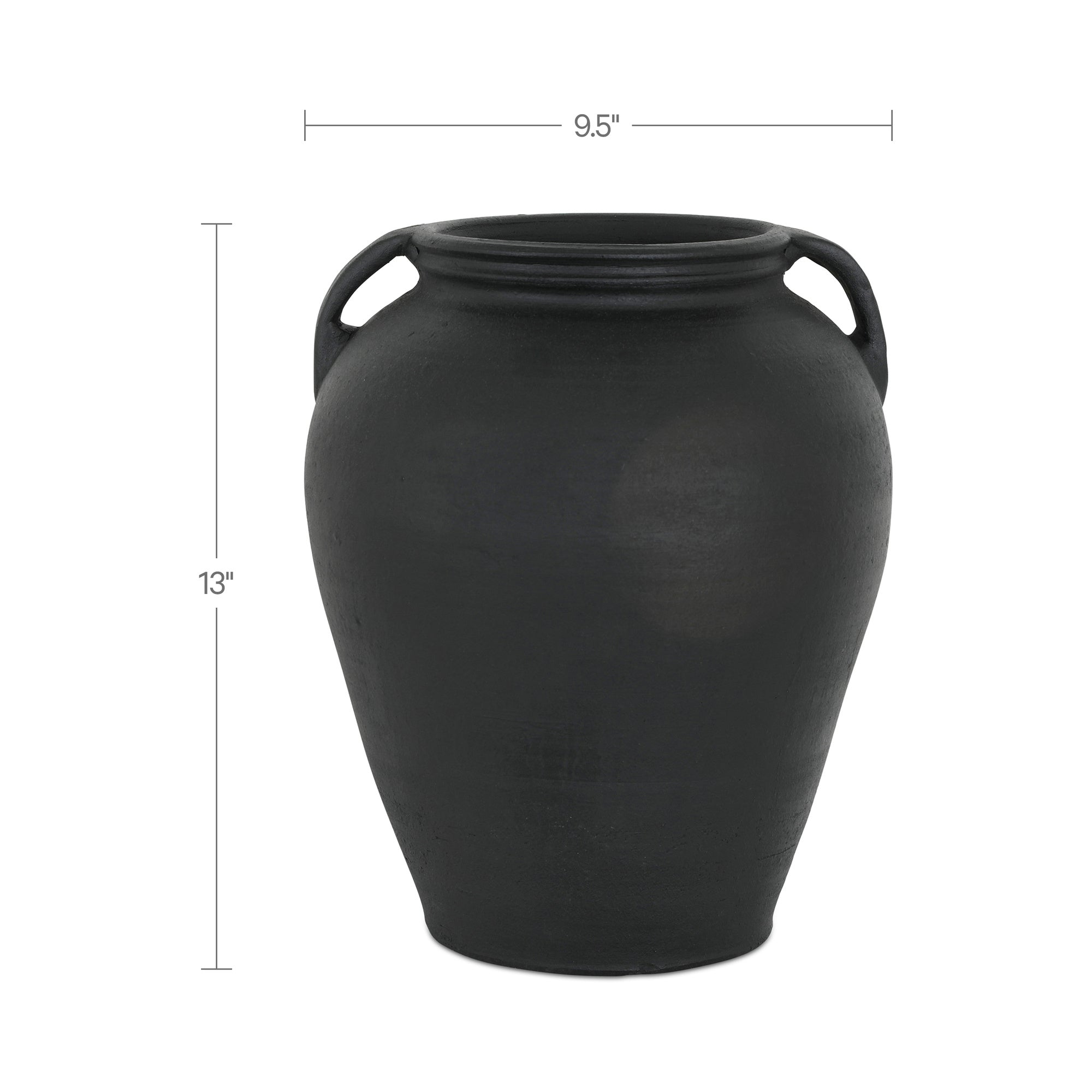 Jovi Vase Black Terracotta by Moe's Home Collection - view 4