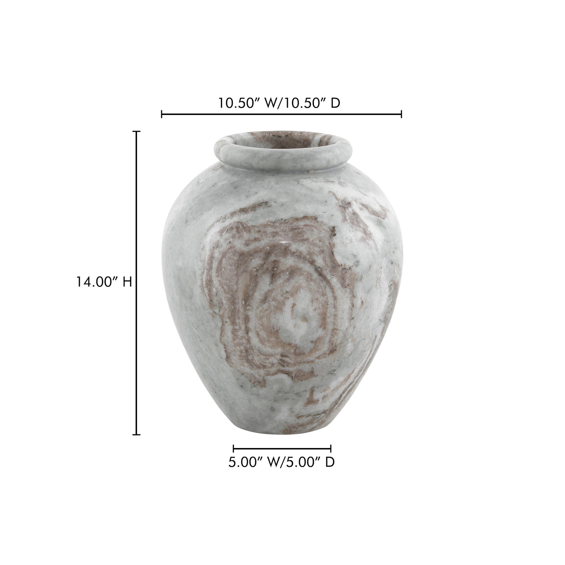 Didion Vase Torrento Marble by Moe's Home Collection - view 2