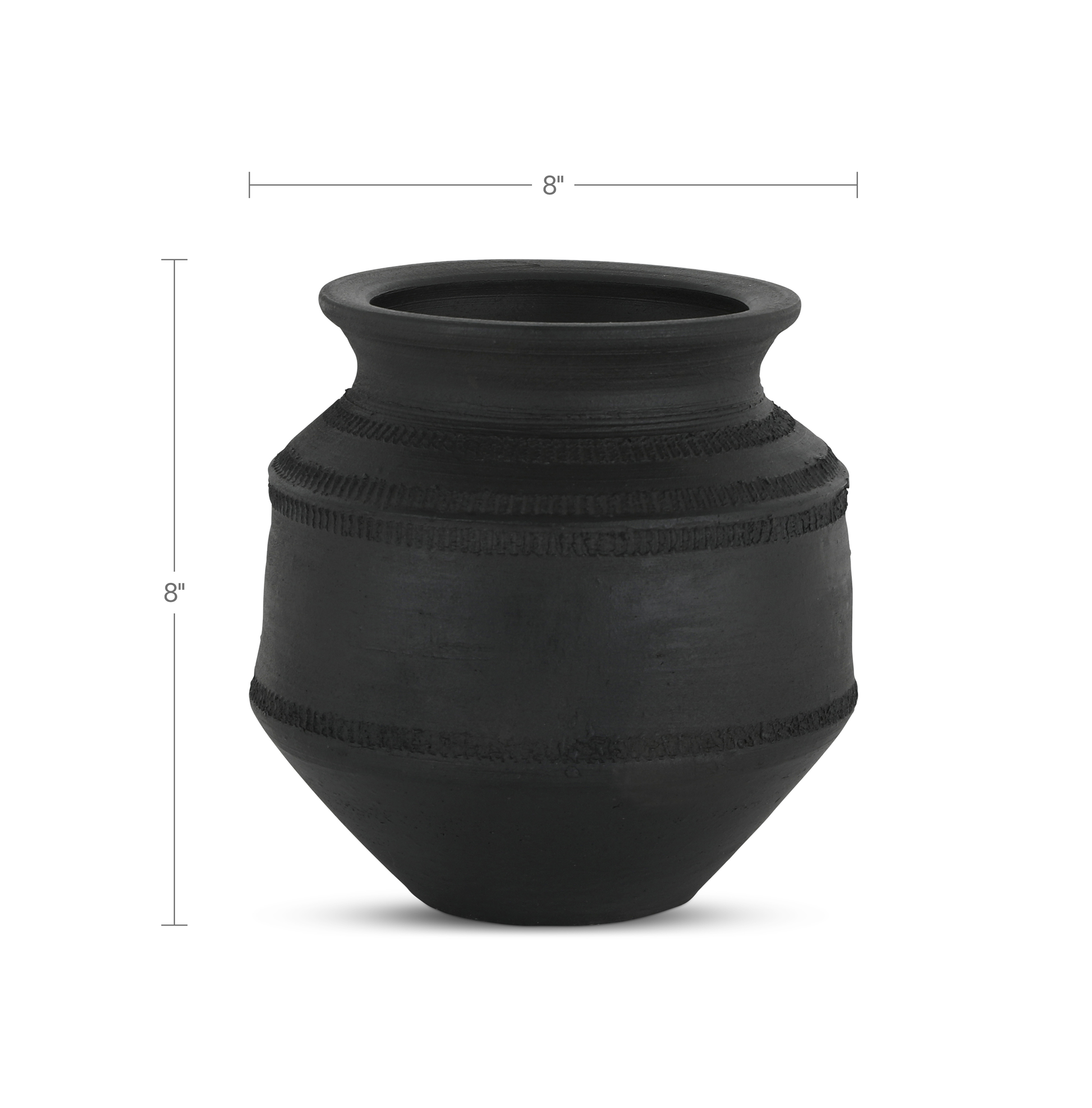 Astra Vessel Black Terracotta by Moe's Home Collection - view 5