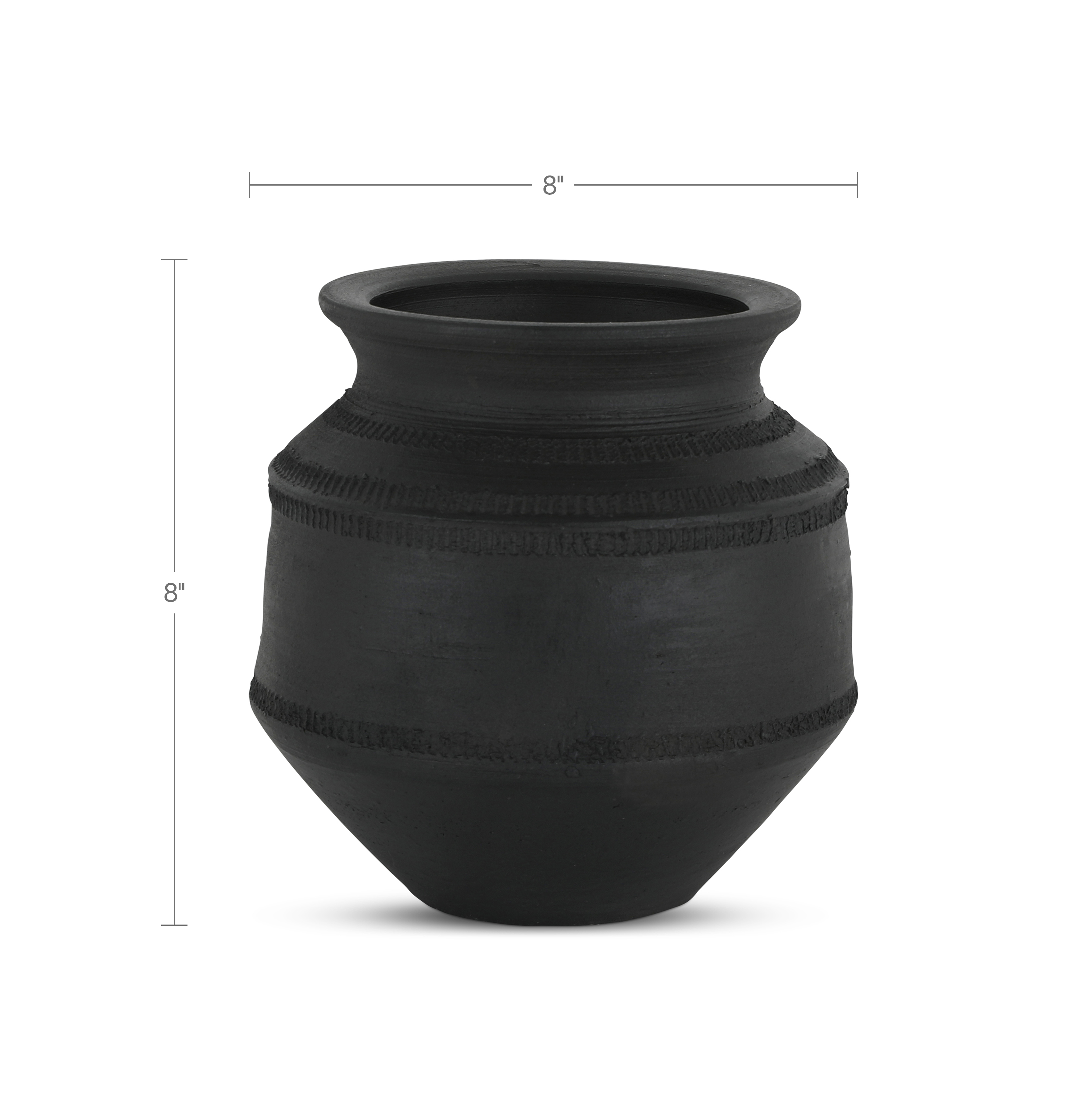 Astra Vessel Black Terracotta by Moe's Home Collection - view 5