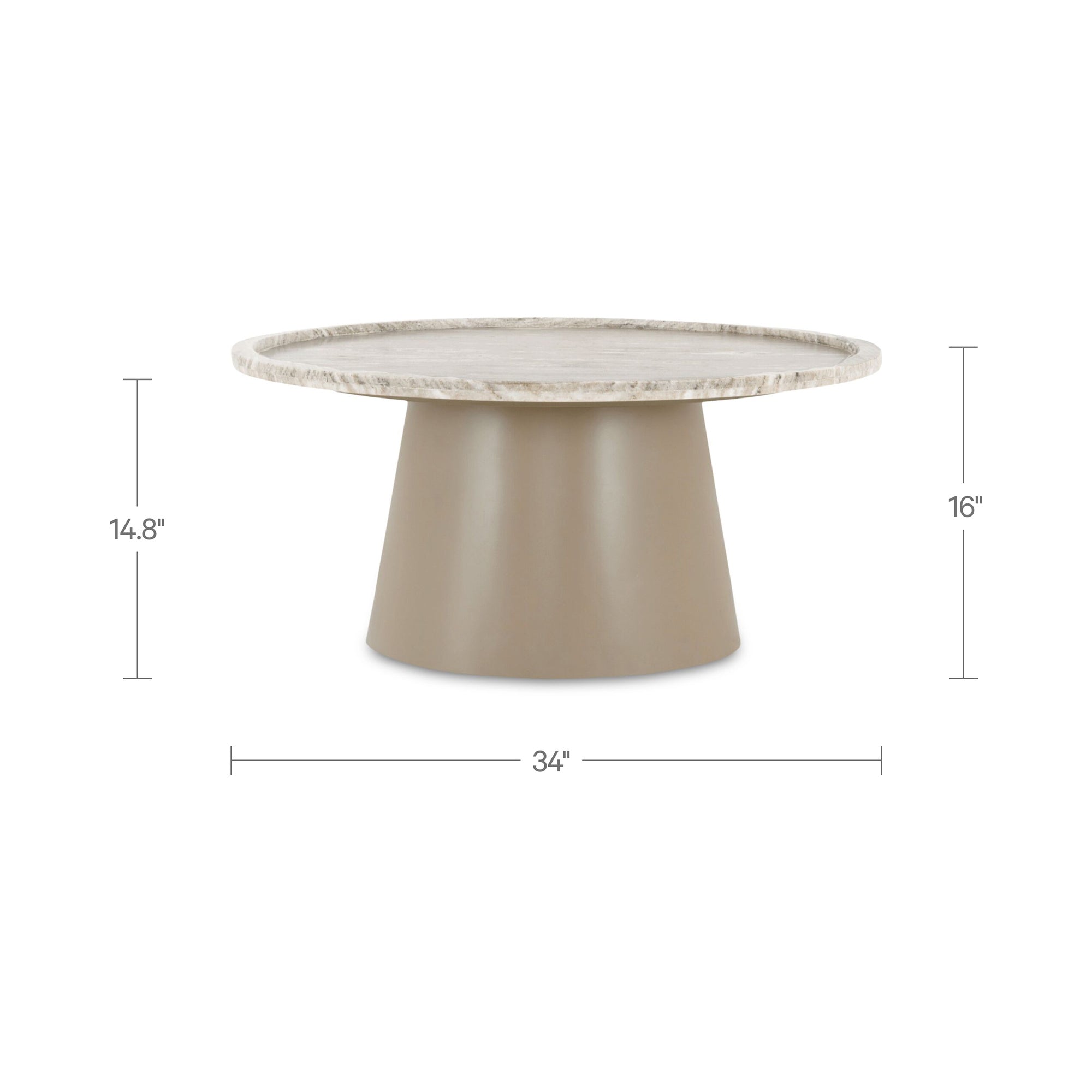Kimberley Coffee Table White Marble by Moe's Home Collection - view 4