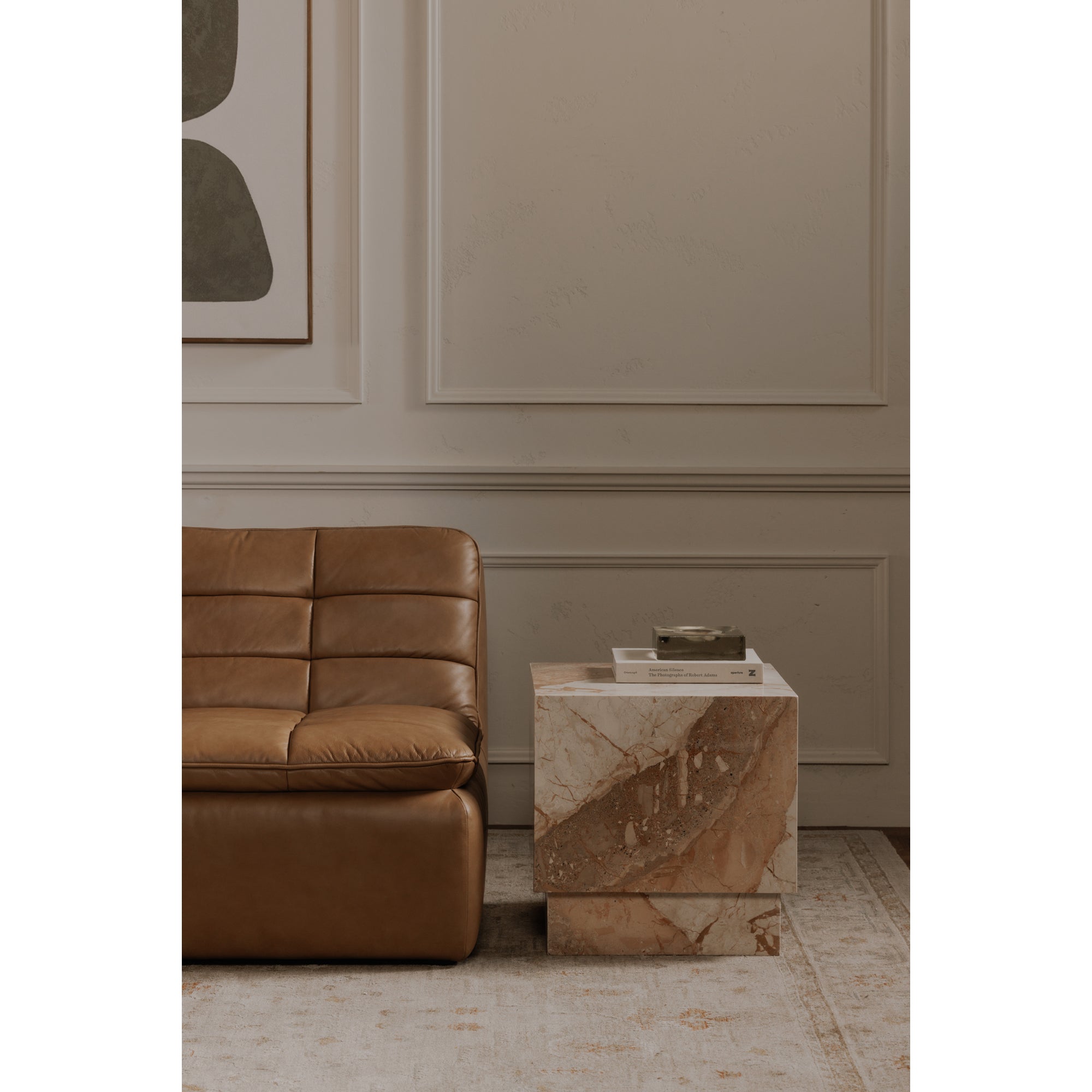 Layla Side Table Breccia Marble by Moe's Home Collection - view 2
