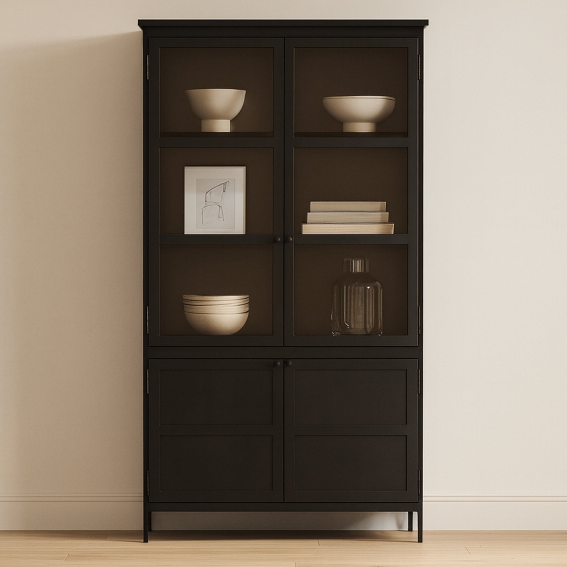 Henry Metal Tall Cabinet Black by Moe's Home Collection - view 2