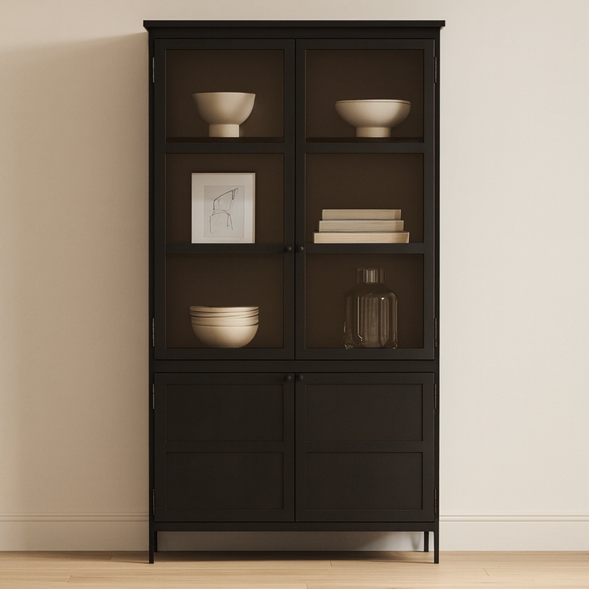 Henry Metal Tall Cabinet Black by Moe's Home Collection - view 2