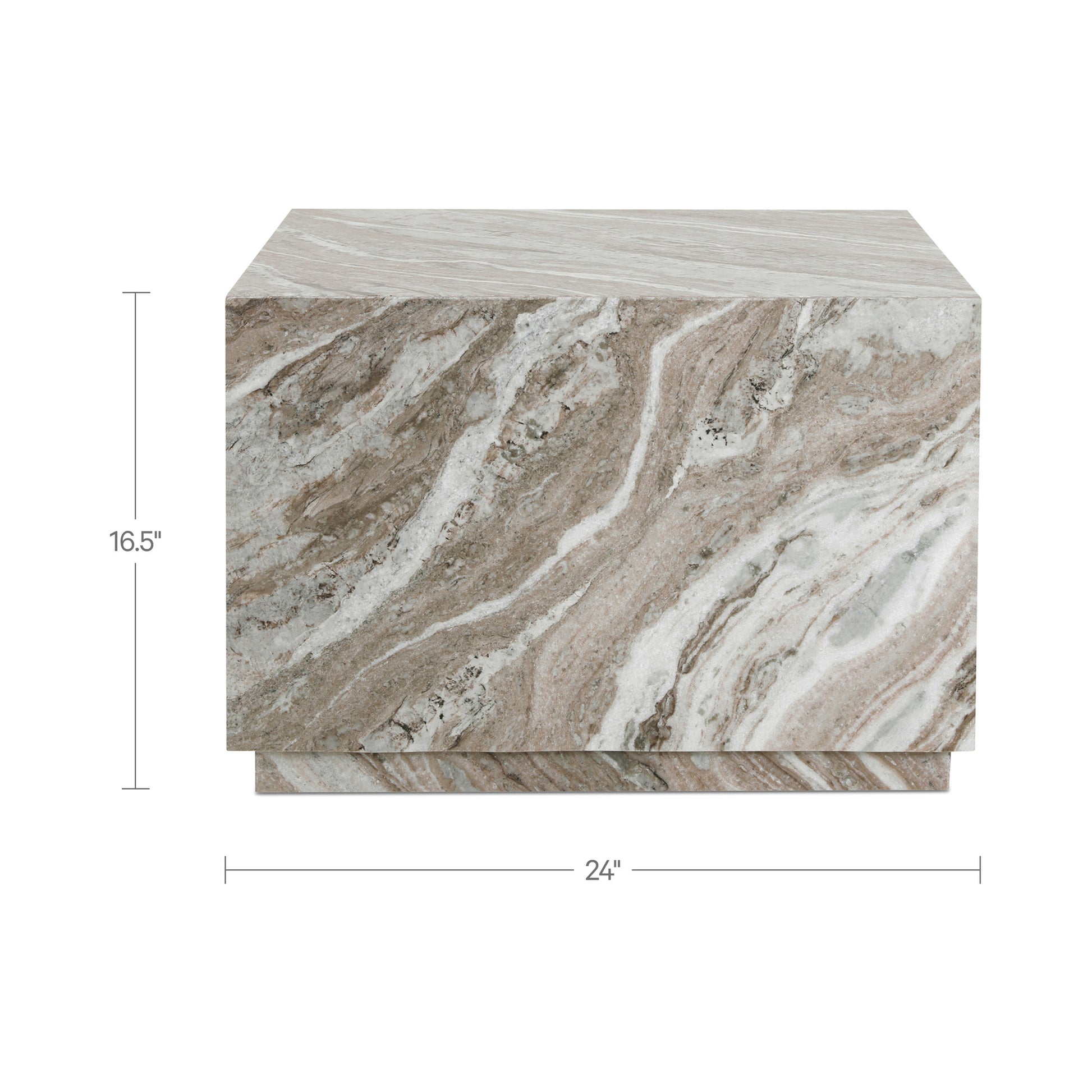 Lou Outdoor Coffee Table Light Brown by Moe's Home Collection - view 3