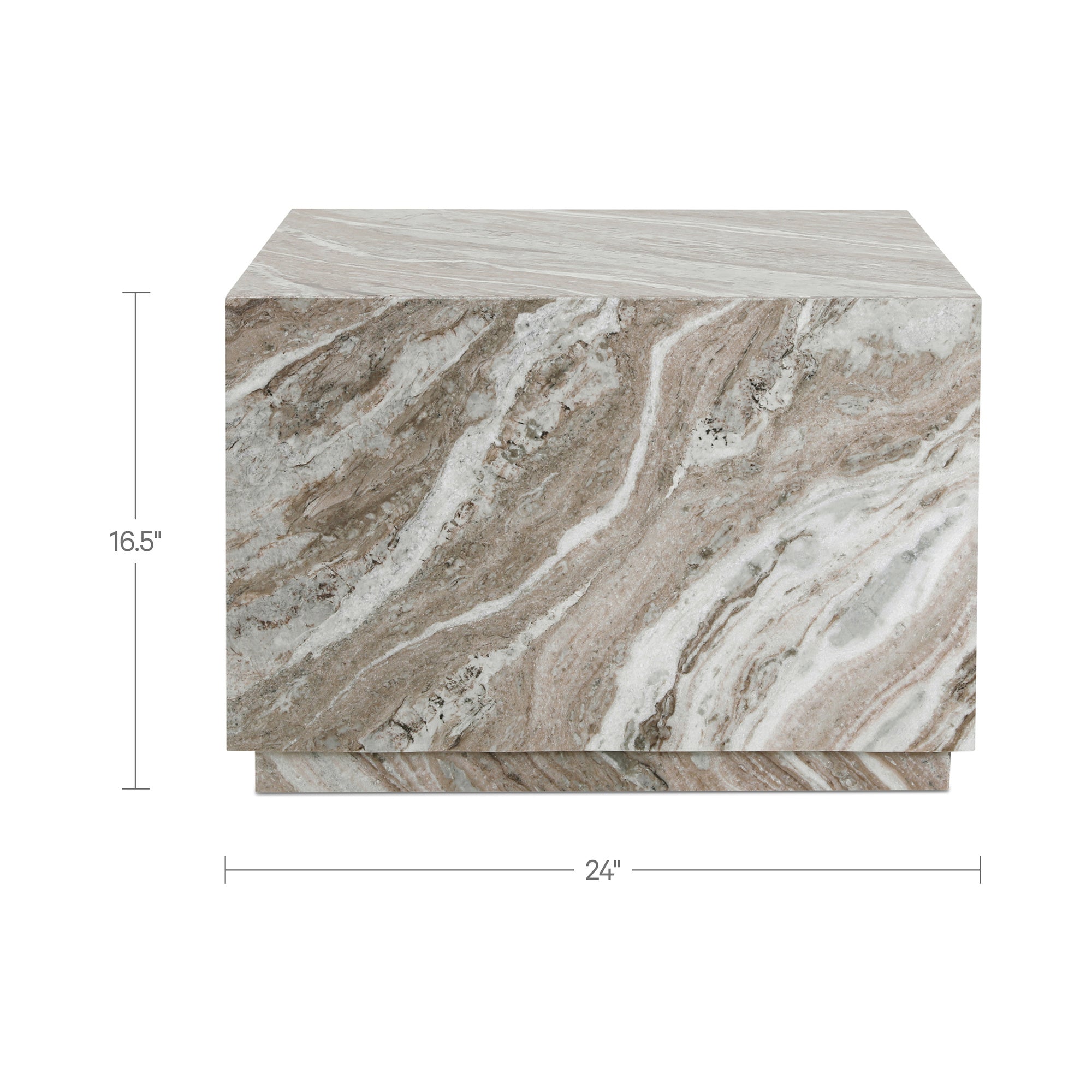 Lou Outdoor Coffee Table Light Brown by Moe's Home Collection - view 3
