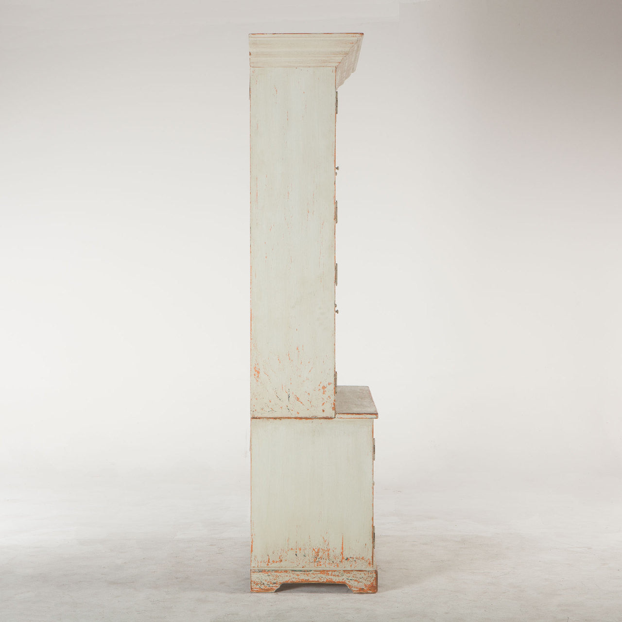 Vintage Solid Wood China Cabinet Hutch with Glass Doors