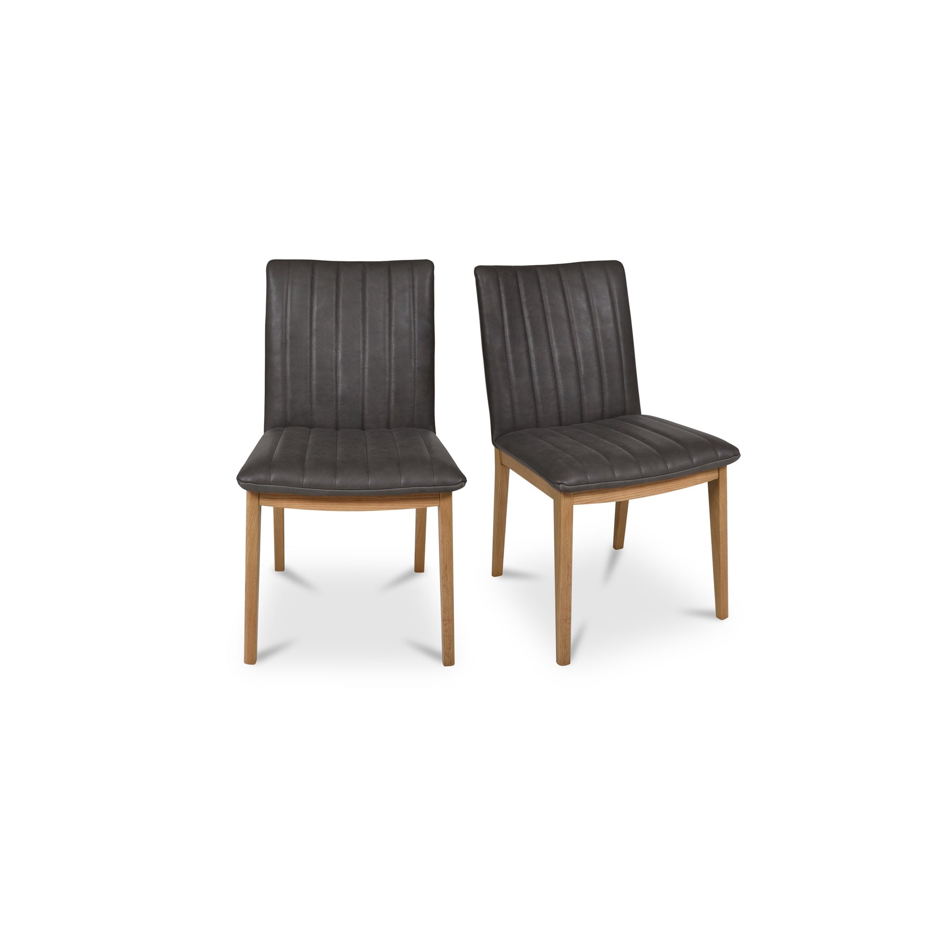 Demi Dining Chair Brown Leather-Set of Two by Moe's Home Collection