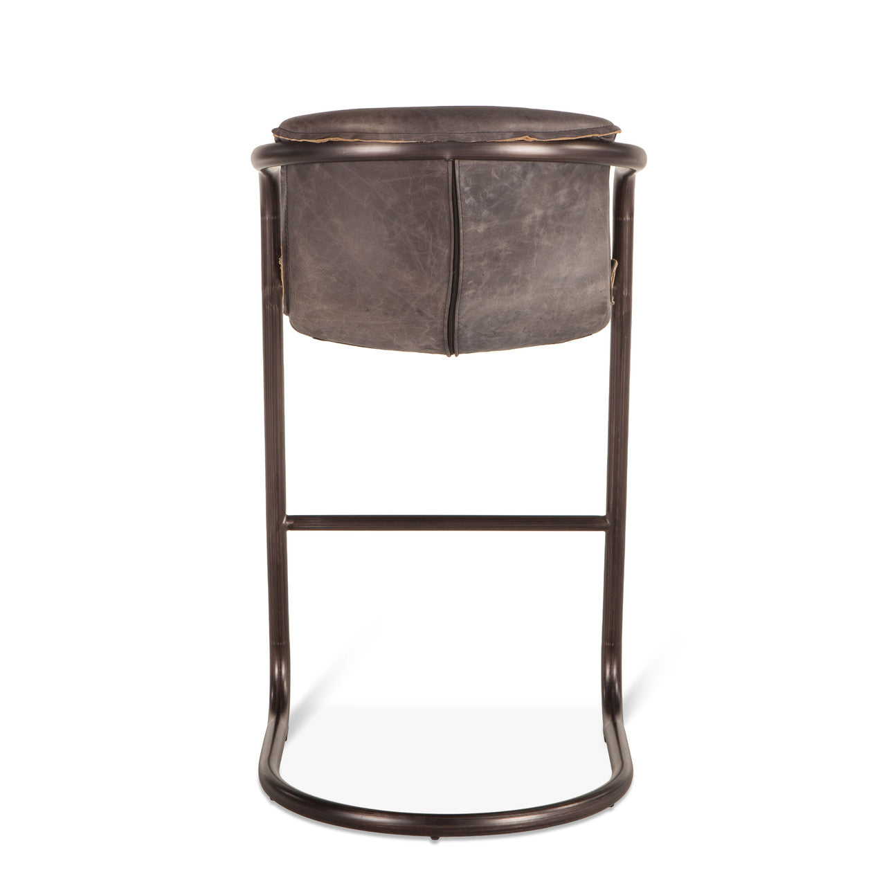 Portofino 22" Bar Chair in Antique Ebony Leather
