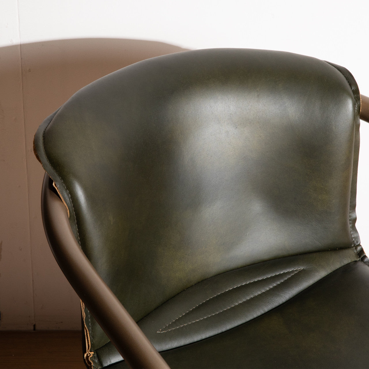 Portofino 22" Bar Chair in Emerald Green Leather