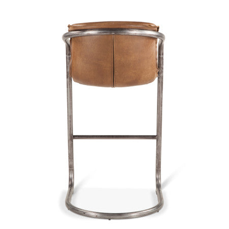 Portofino 22" Bar Chair in Berham Chestnut Leather