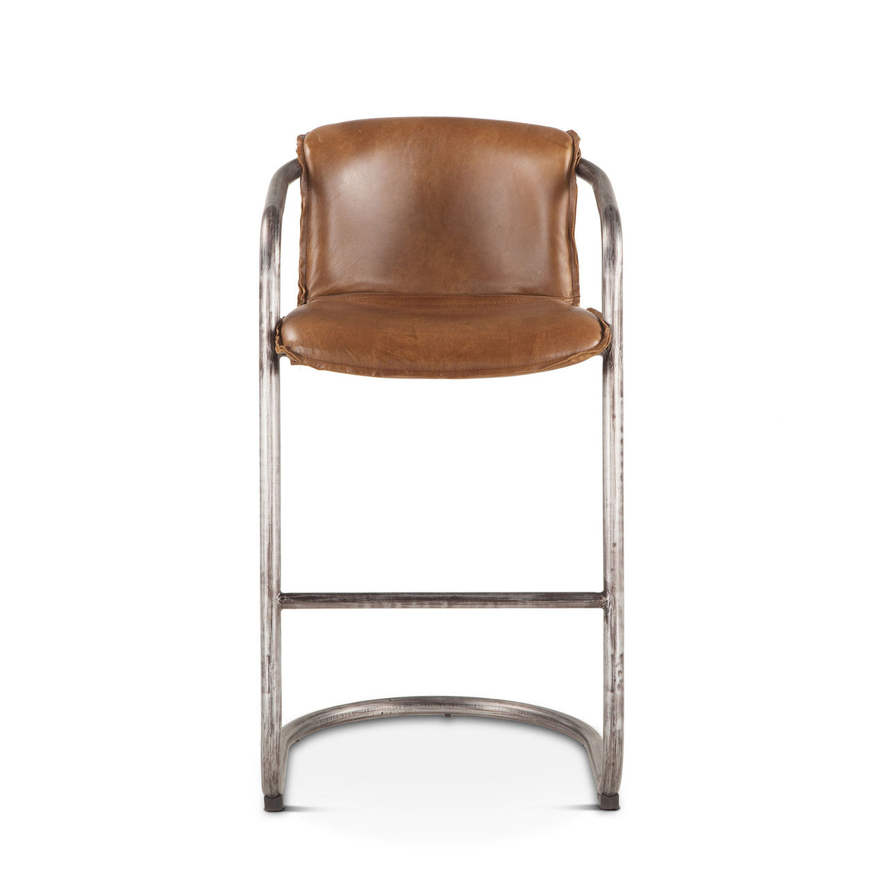 Portofino 22" Bar Chair in Berham Chestnut Leather