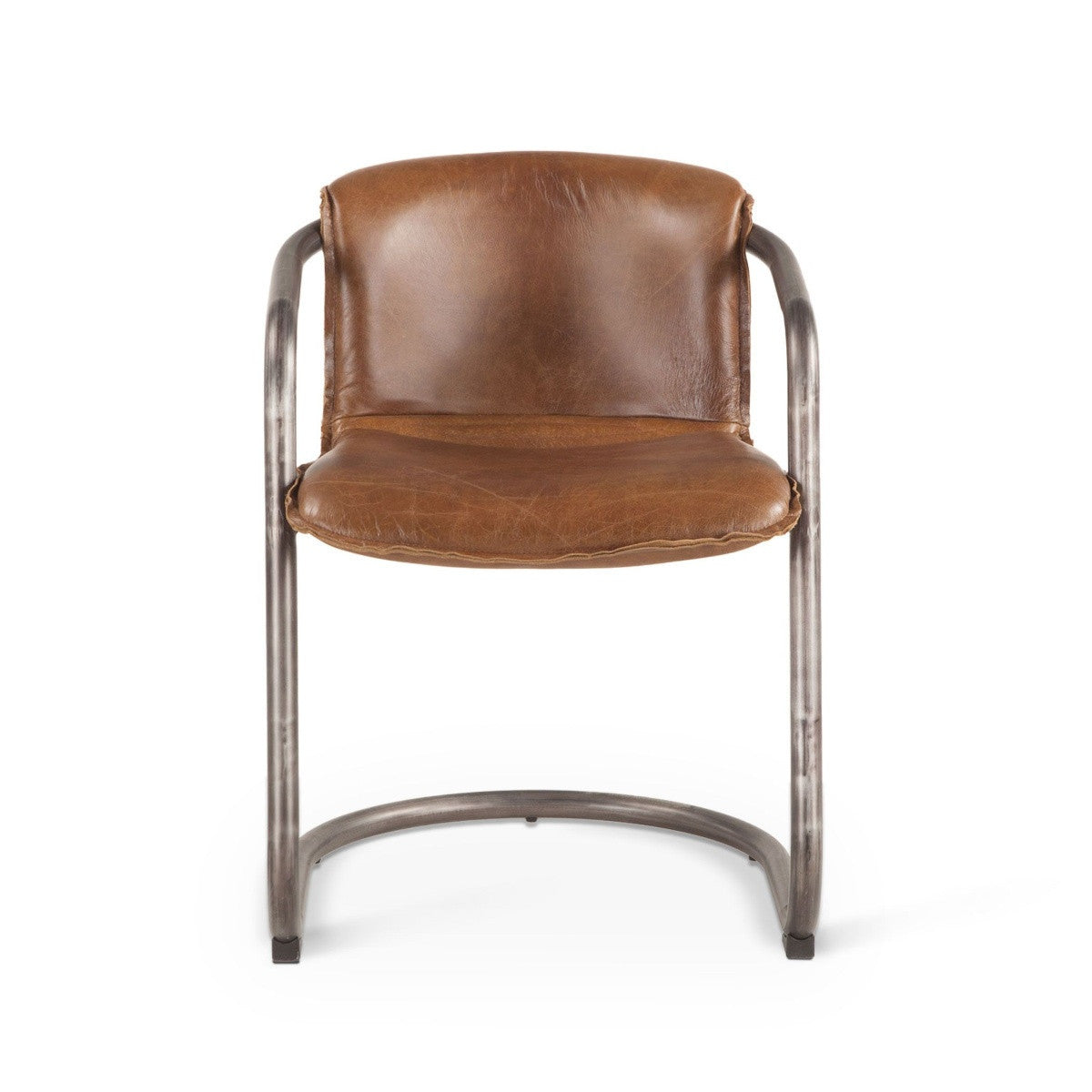 Industrial Loft Metal and Leather Dining Chair