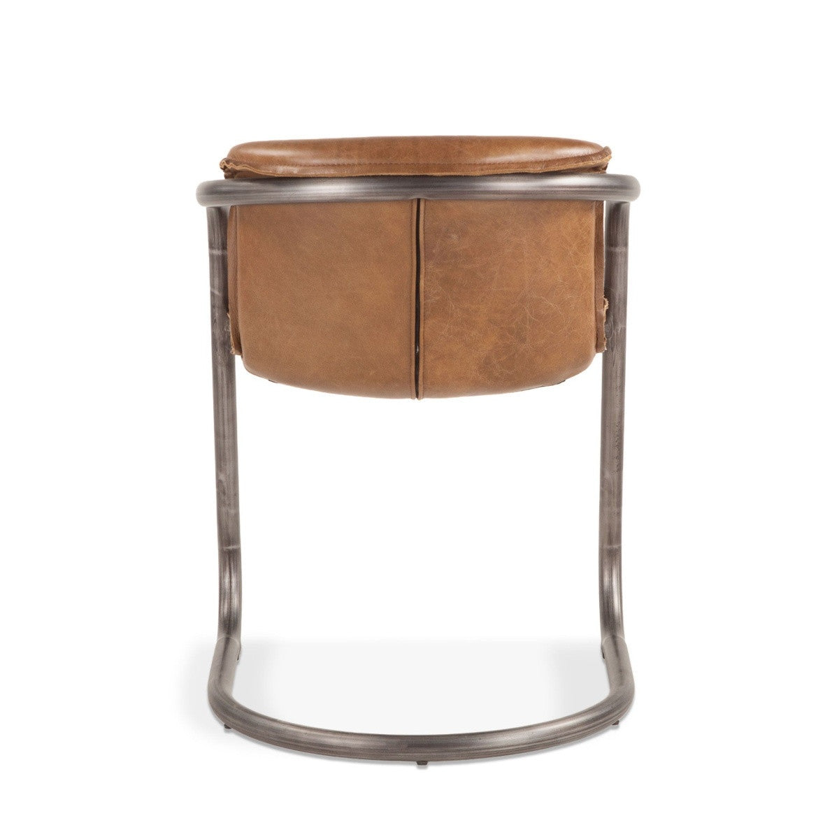 Industrial Loft Metal and Leather Dining Chair