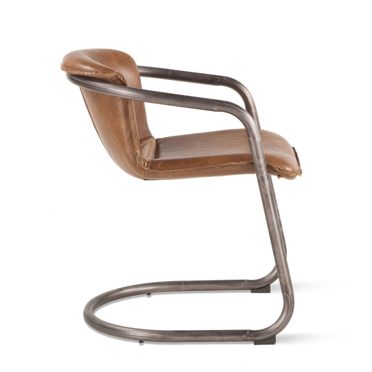 Industrial Loft Metal and Leather Dining Chair