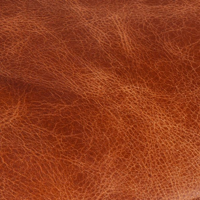 Loft Industrial Cocoa Leather Sofa 95"