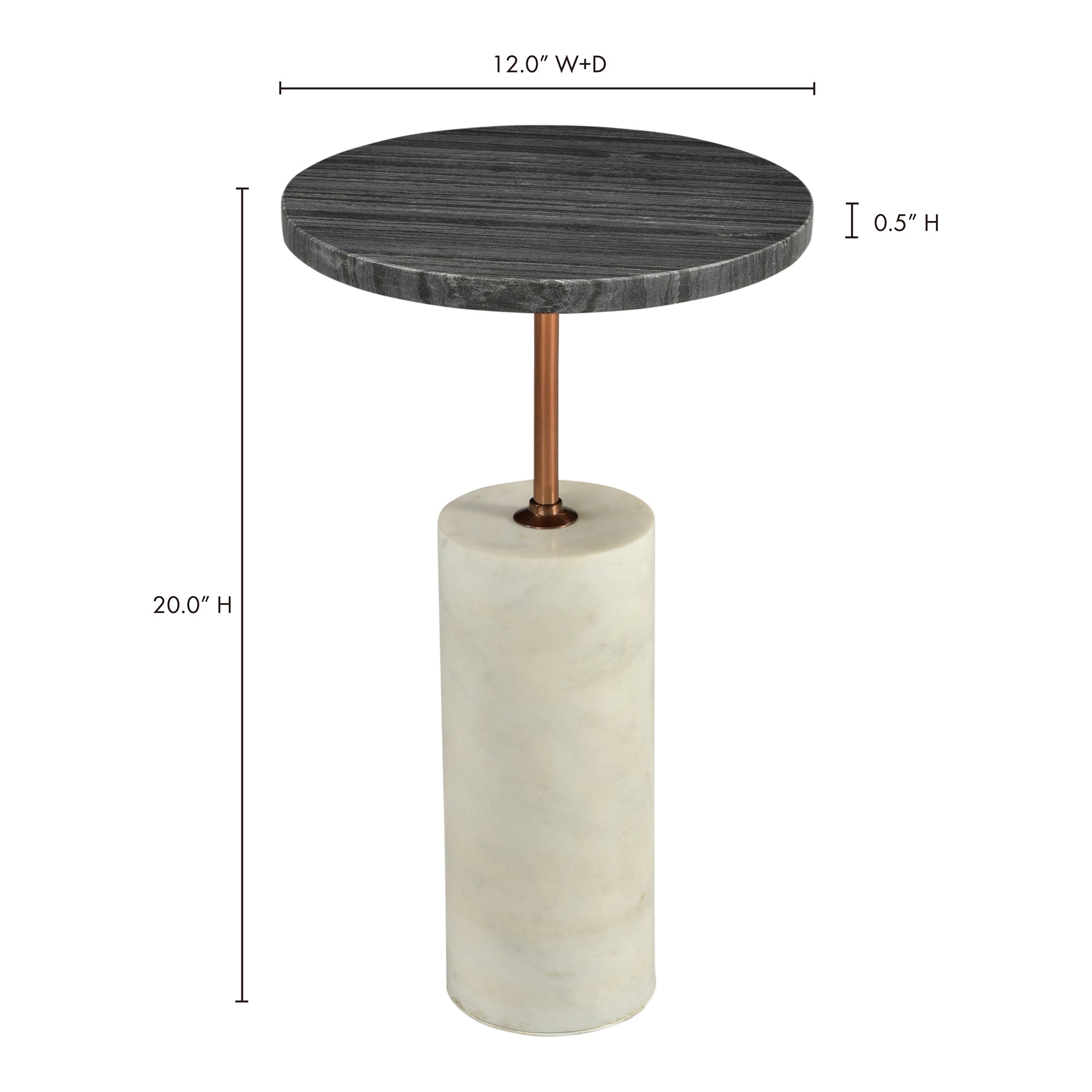 Dusk Accent Table Black by Moe's Home Collection - view 5