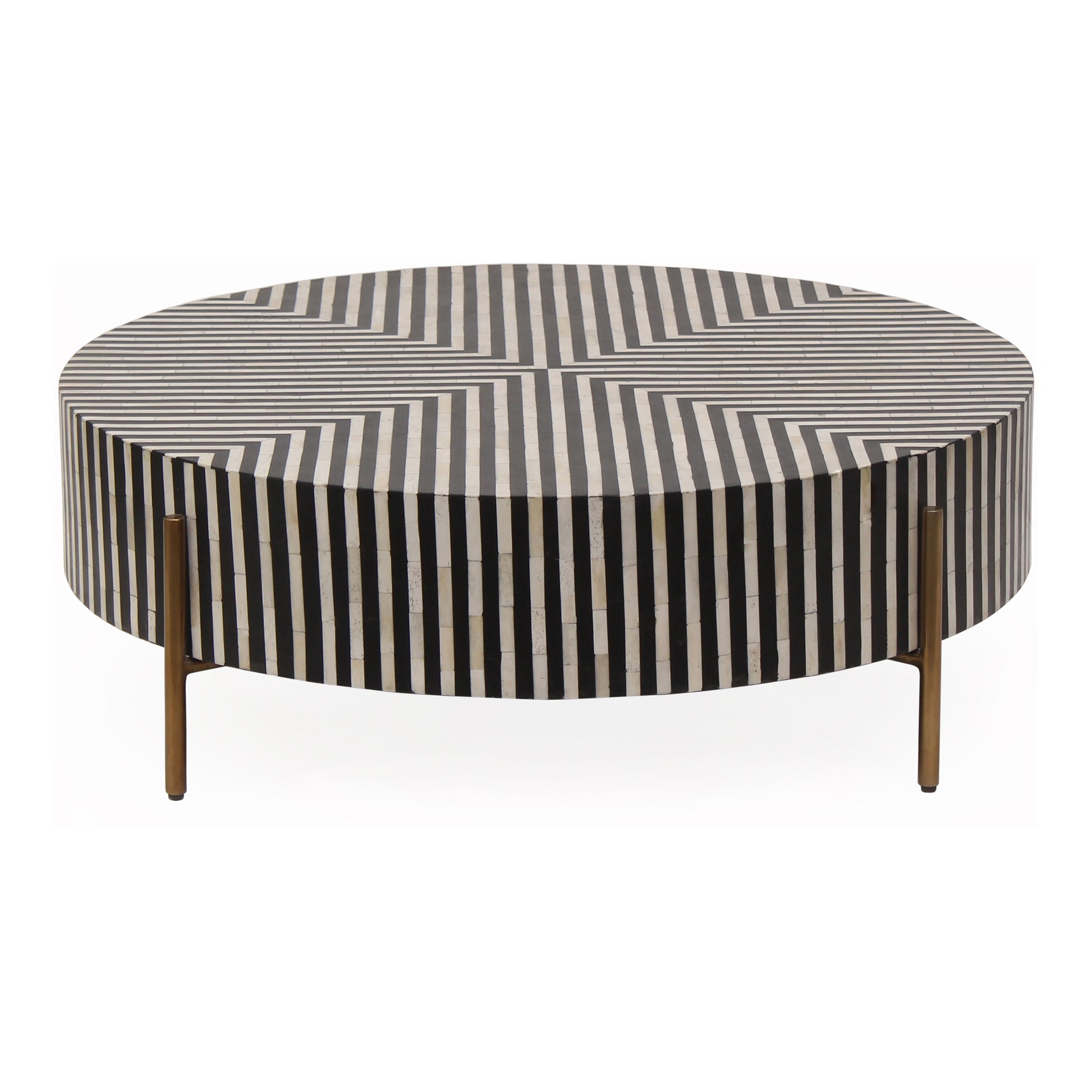 Chameau Small Coffee Table Black and White by Moe's Home Collection