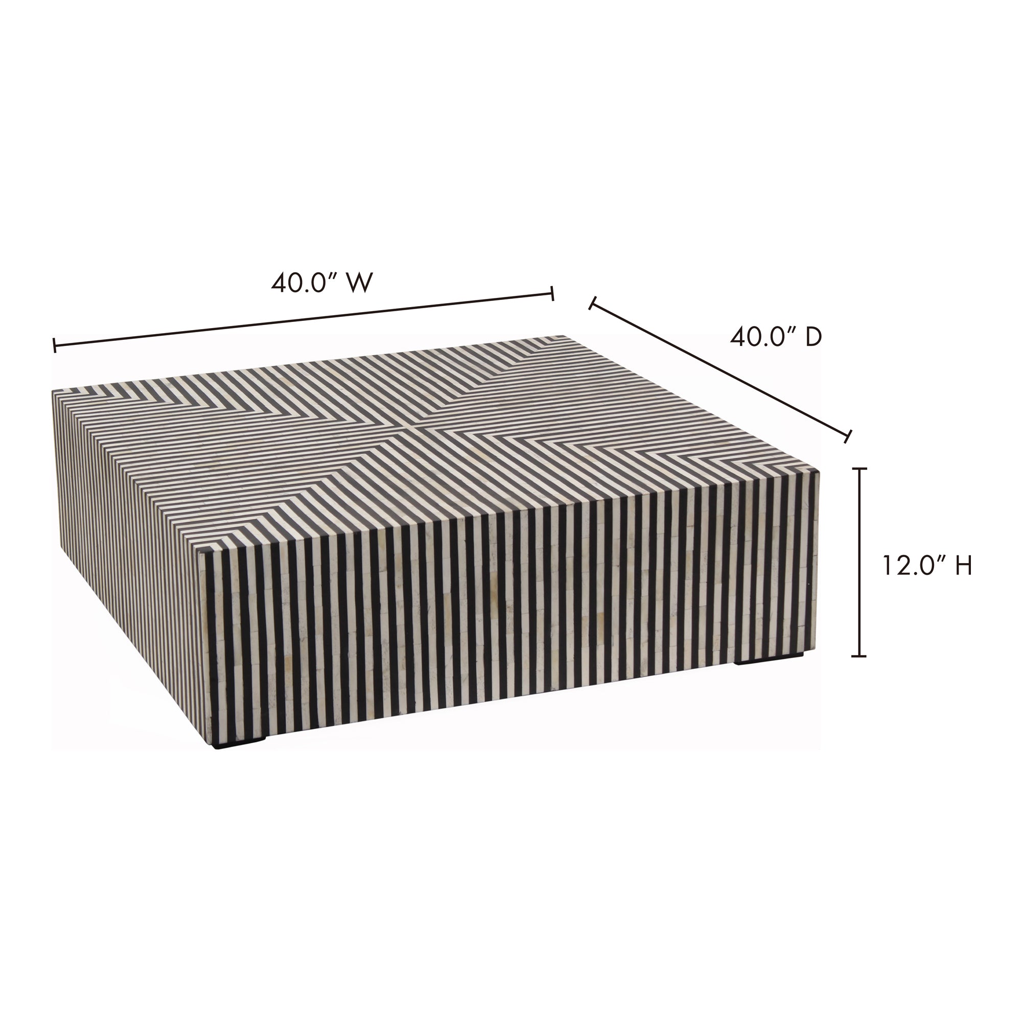 Terning Coffee Table Black and White by Moe's Home Collection - view 7