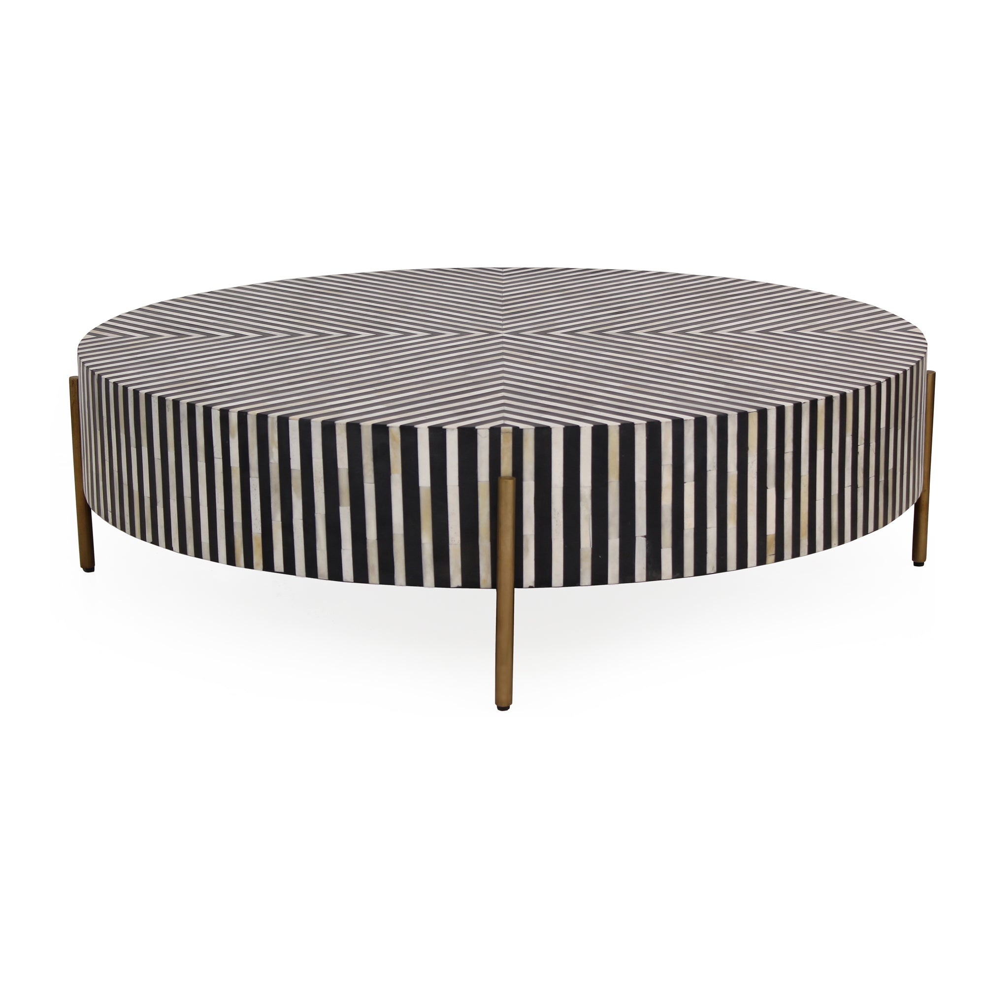 Chameau Large Coffee Table Black and White by Moe's Home Collection